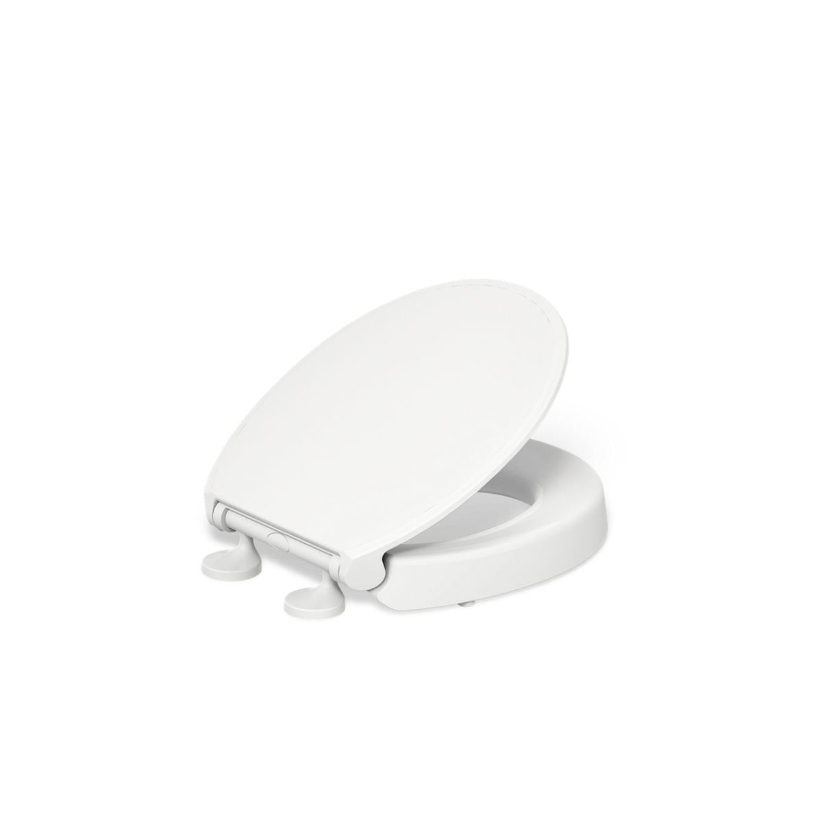 KOHLER 27784-0 Figure Elevated Plastic White Round Soft Close Toilet Seat