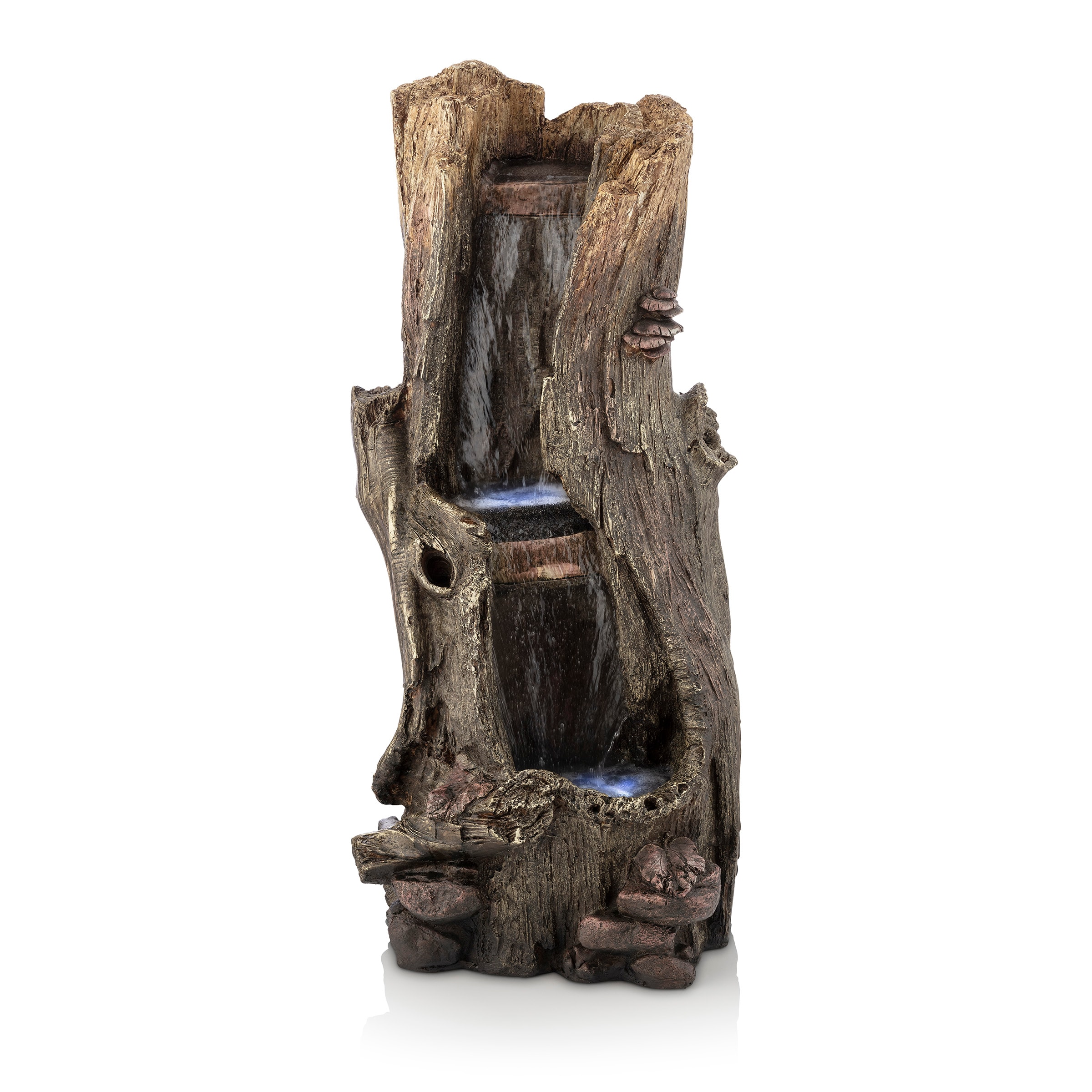Alpine Corporation WIN258 41-in H Resin Tiered Outdoor Fountain Pump Included