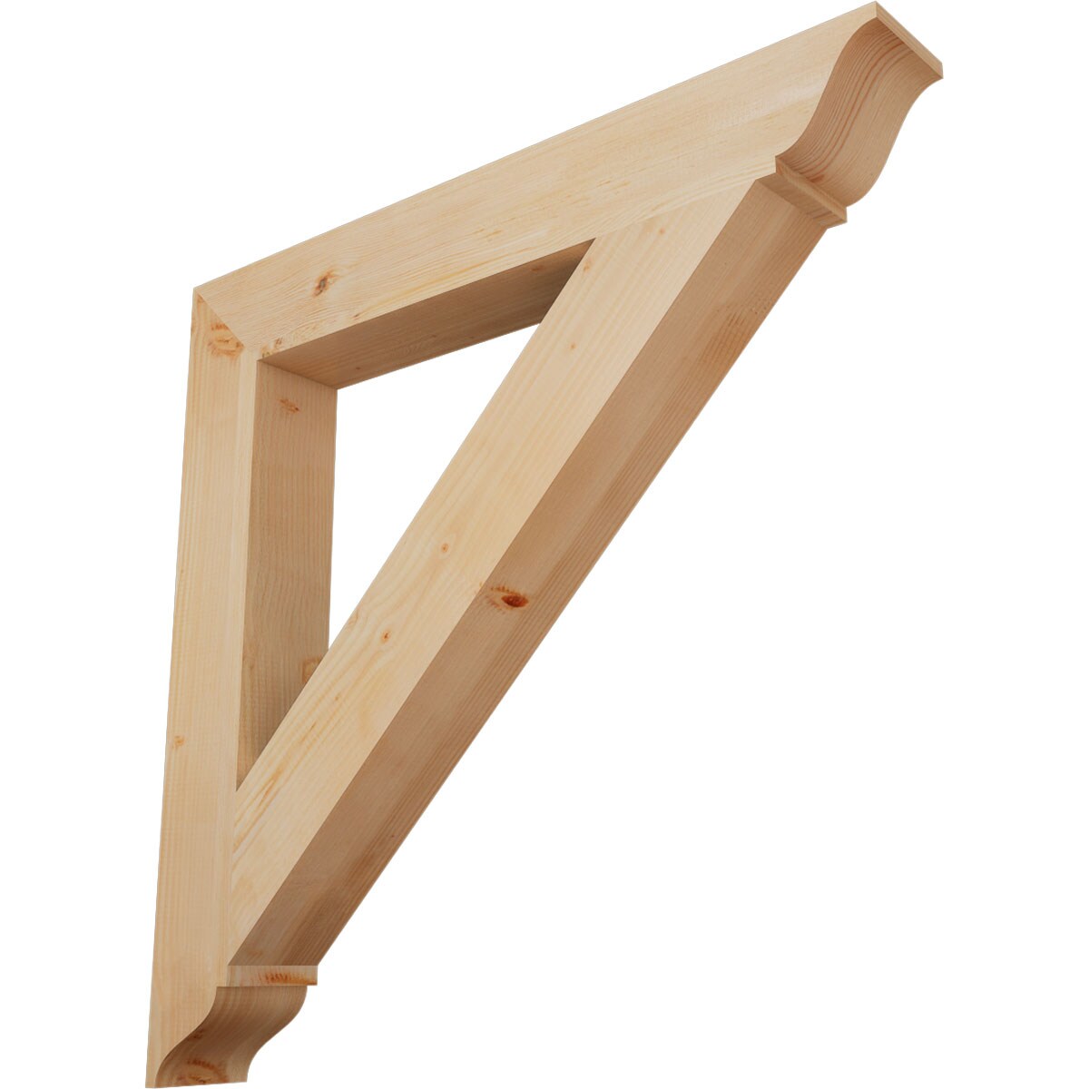 Ekena Millwork BKT06X44X44TRA01SDF Traditional traditional smooth 5-1/2-in x 44-in x 44-in Douglas fir Brown Wood Standard bracket