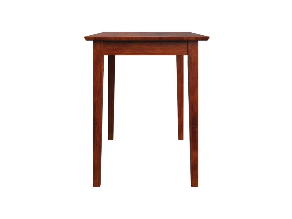 Walnut Brown Solid Wood Writing Desk with Drawer