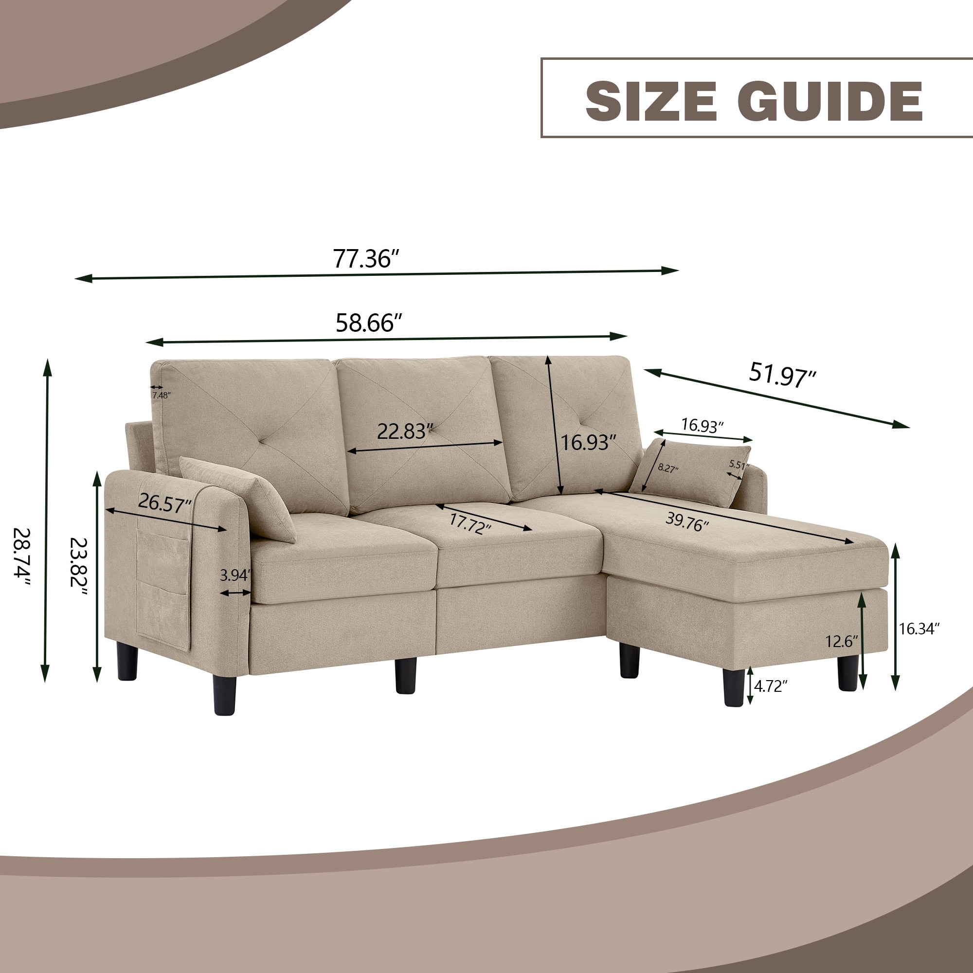 Jarenie YMX23BE Sofas-Loveseats - View #3