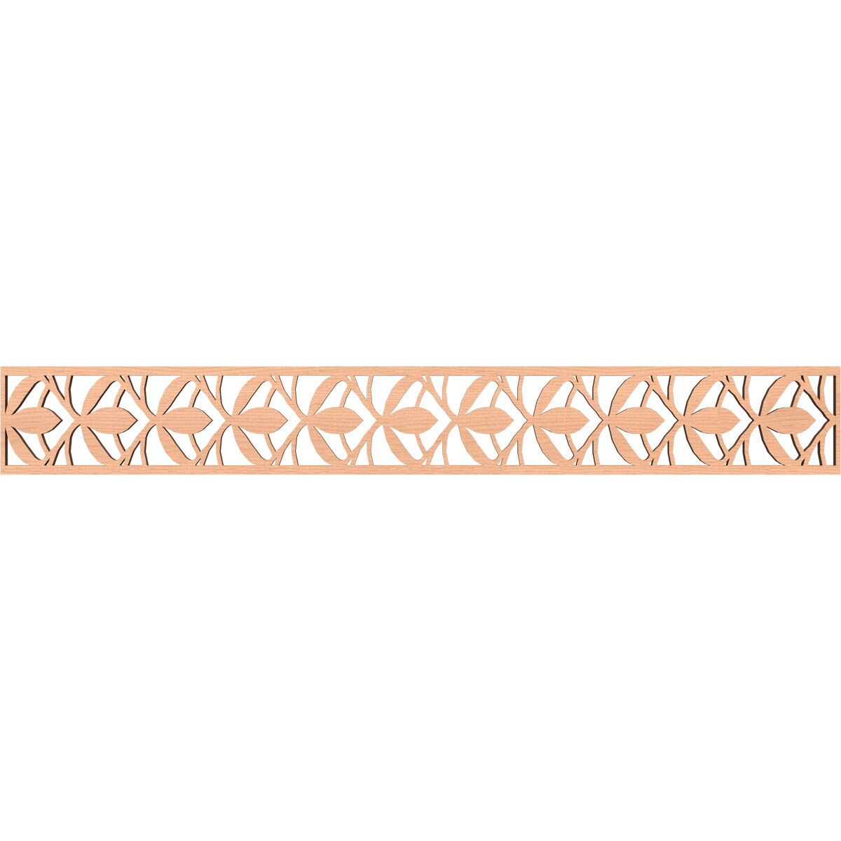Ekena Millwork MLDB06X46SALAL Salem Fretwork Flat Trim 6-in x 3.86-ft Alder Brown Unfinished 2155843 Pierced Wall Panel Moulding