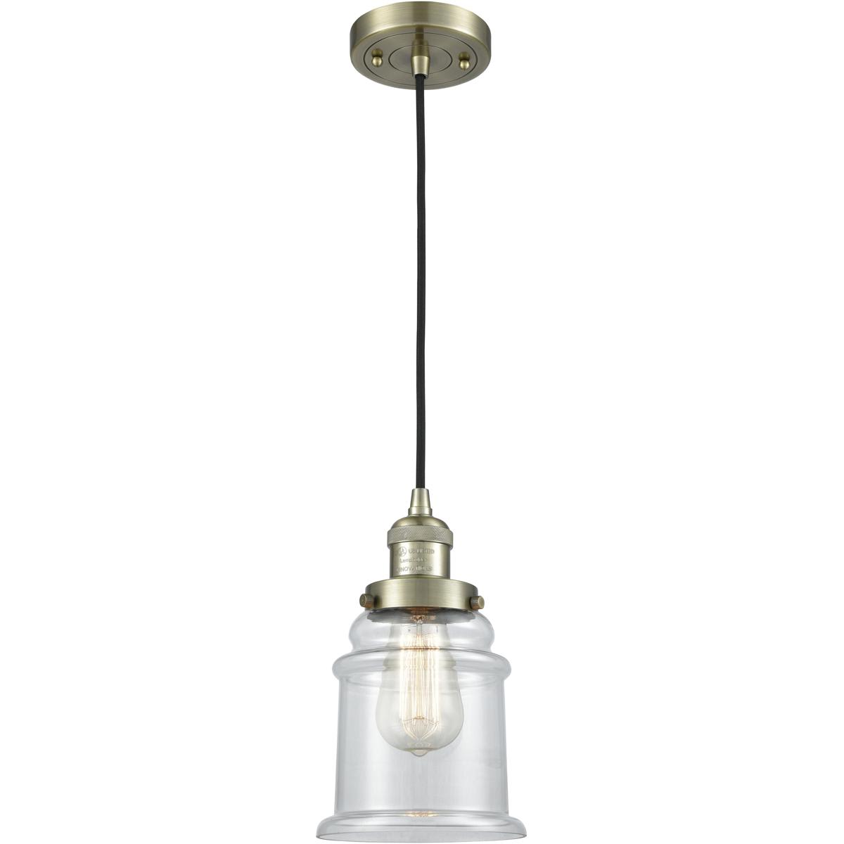 Innovations Lighting 1353528 201C-AB-G182 Franklin Restoration Canton Mini Pendant