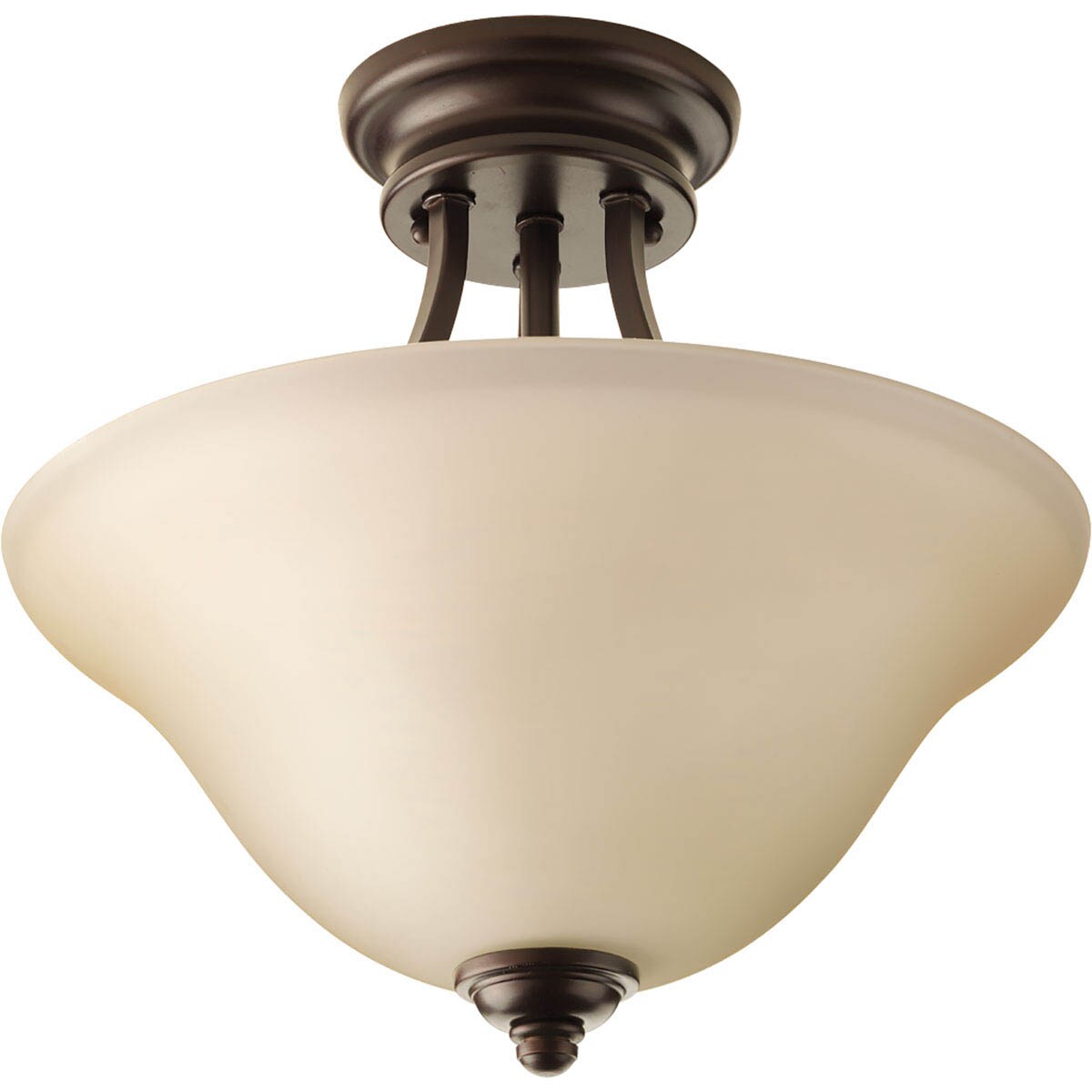 Progress Lighting P3414-20 Spirit 2-Light 13.125-in Antique Bronze Semi-Flush mount light