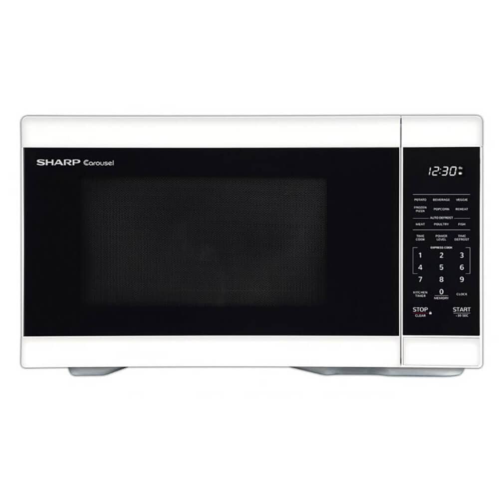 Sharp - New SMC1161KW Model with Child Lock- Plus 30 Key for Quick Start- Preset Buttons- Auto Defrost- Silent Mode- Sound Off Reminder #SMC1161HW