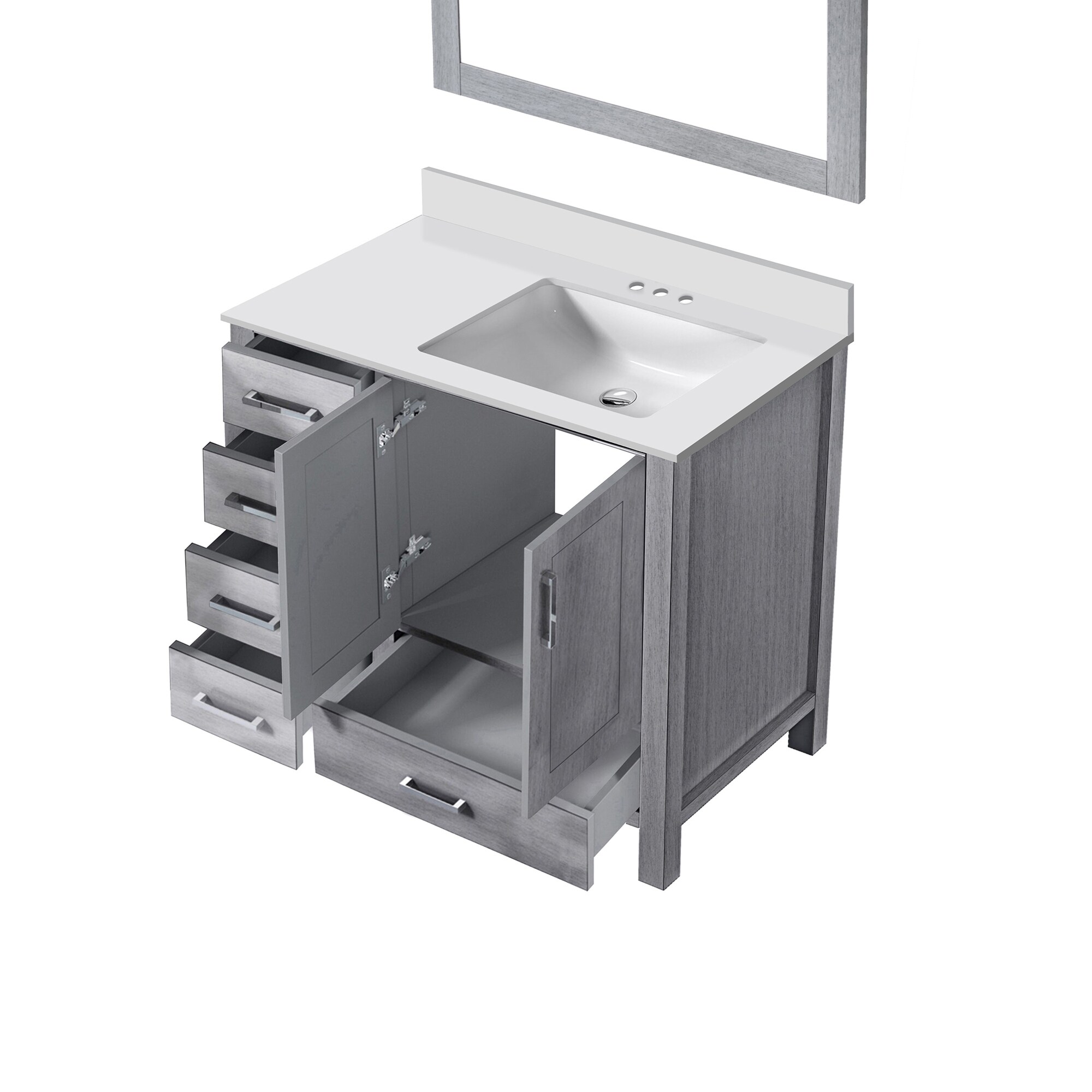 Lexora LJ342236SDWQM34R Bath-Vanity-Combo - View #3
