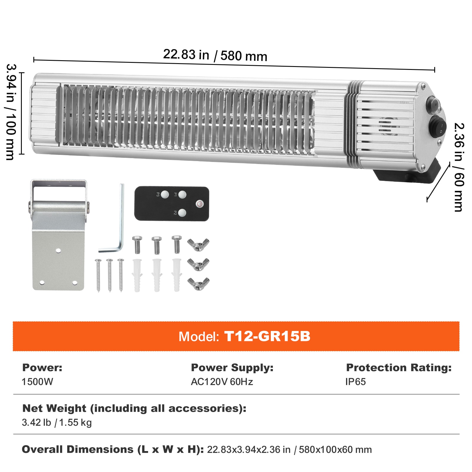 VEVOR HWXJRQTXBG58AC4NKV1 Portable-Electric-Heat - View #10