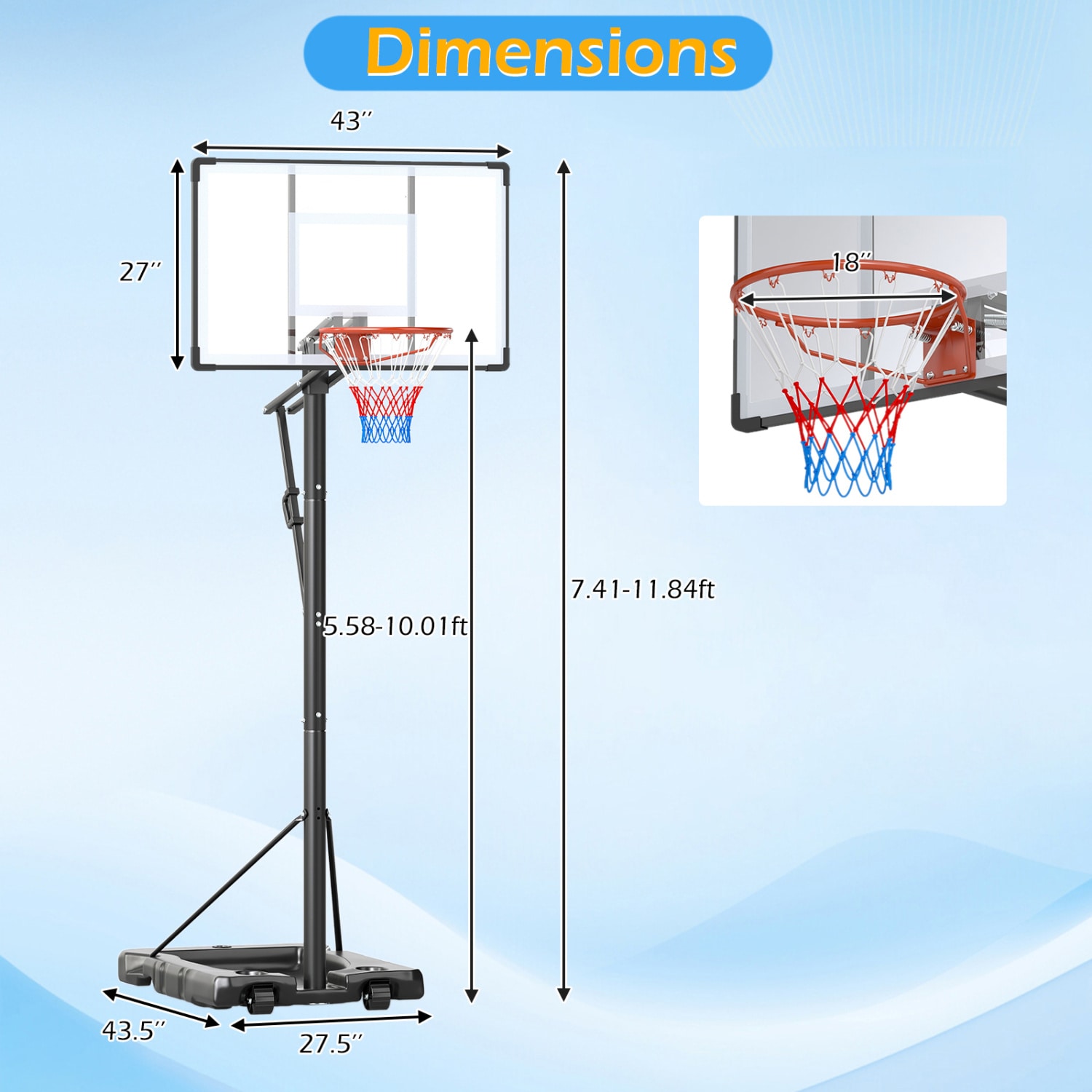 Slickblue D-CO-39683PS Basketball-System - View #5