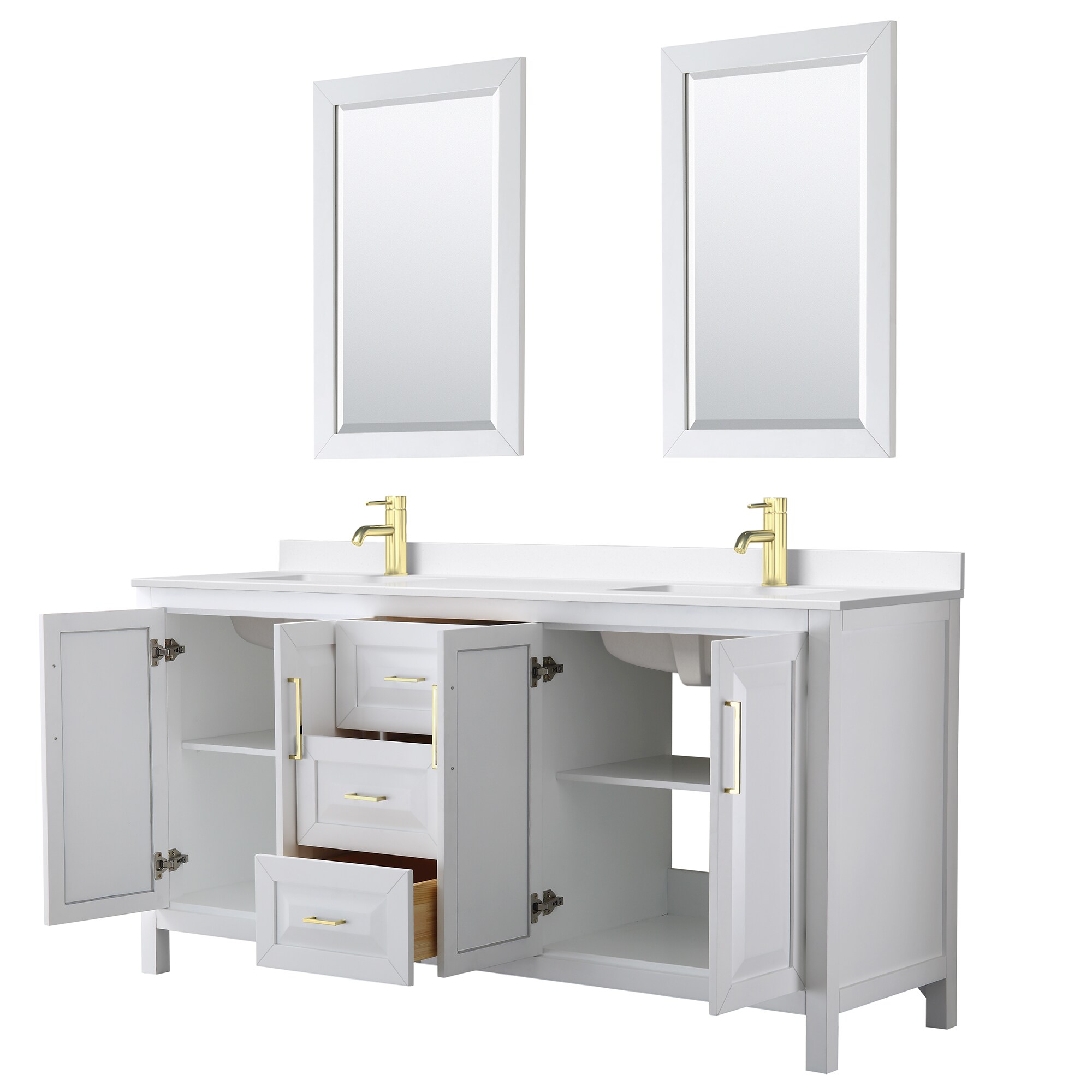 Wyndham Collection WCV252572DWGWQUNSM24 Bath-Vanity-Combo - View #2