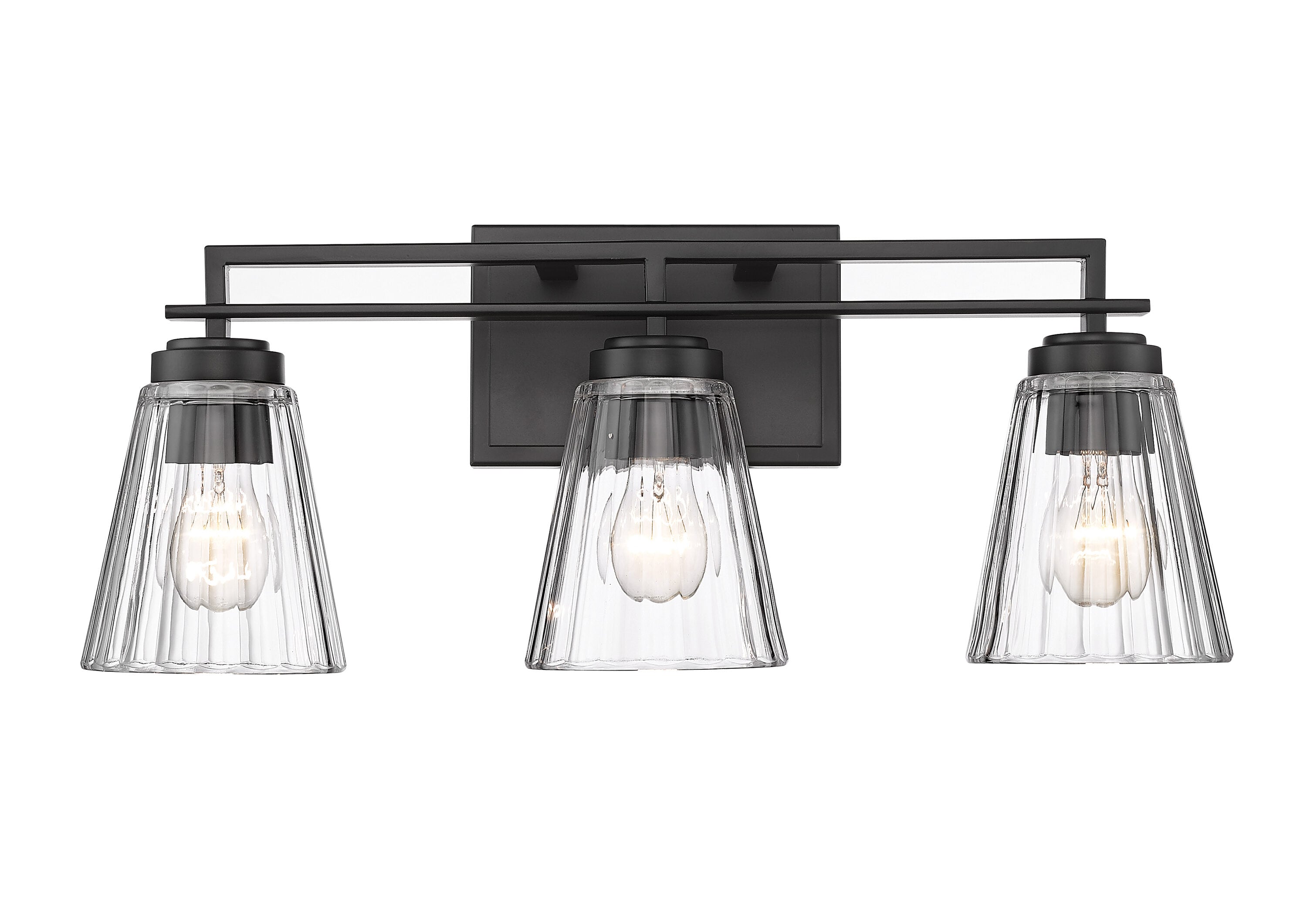 Z-Lite 823-3V-MB Lyna 22-in 3 -Light Matte Black Transitional Vanity light
