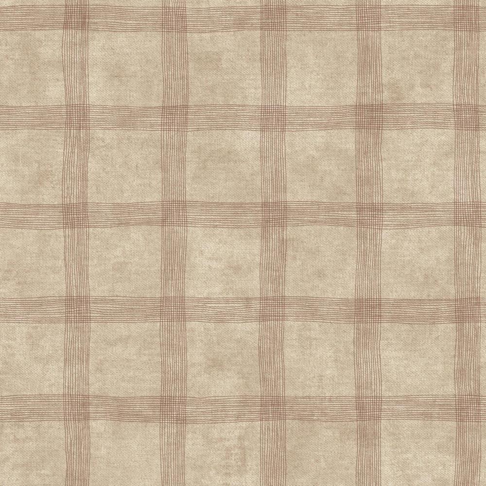 Wallpaper Plaid Brown/ Cozy Brown Plaid Wallpaper/ Removable Wallpaper/  Peel and Stick Wallpaper/ Unpasted/ Pre-pasted Wallpaper WW2249 