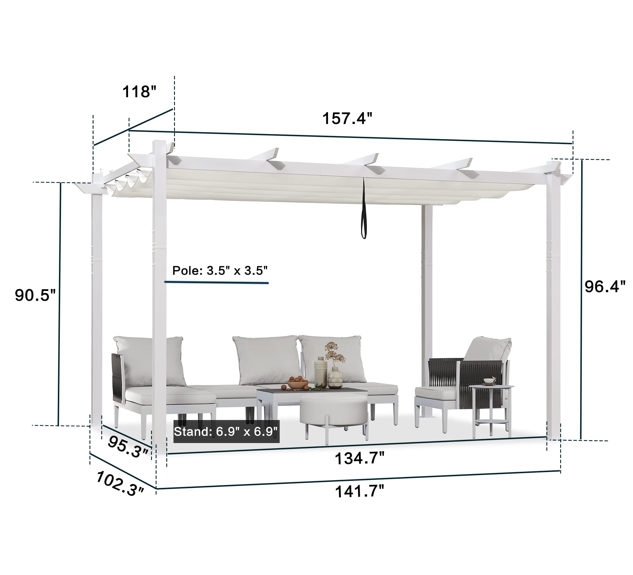 PURPLE LEAF LS05-PRG-BS1013-WT Pergolas-2 - View #9