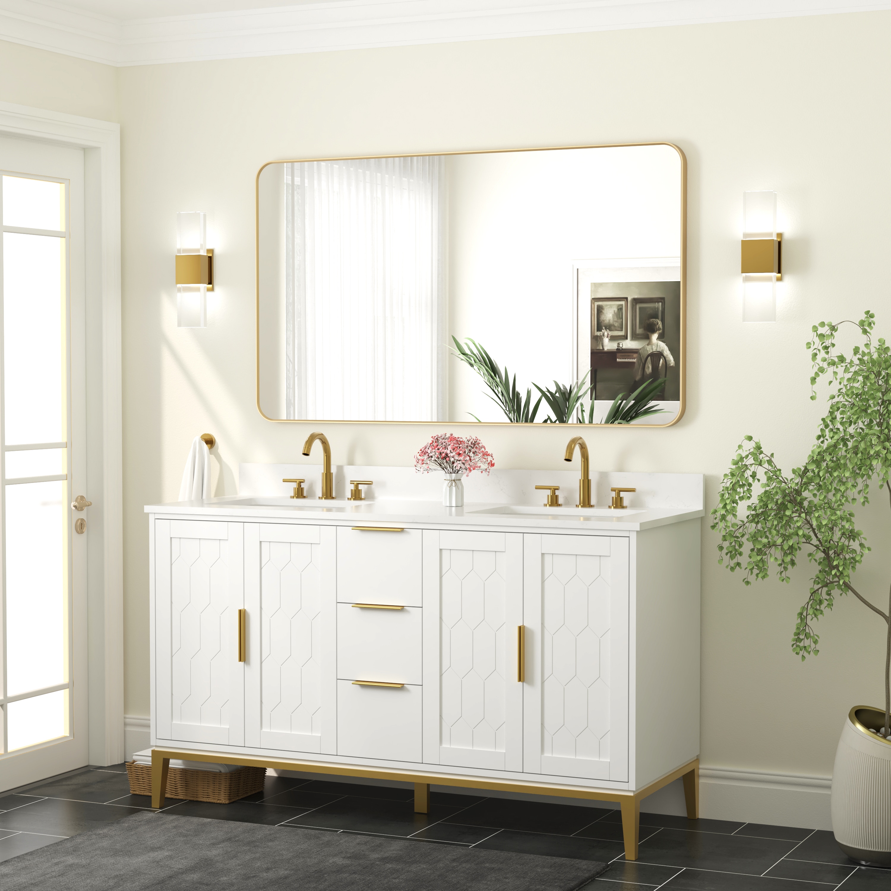WELLFOR EX-4024DHJS Framed-Bath-Mirrors - View #11