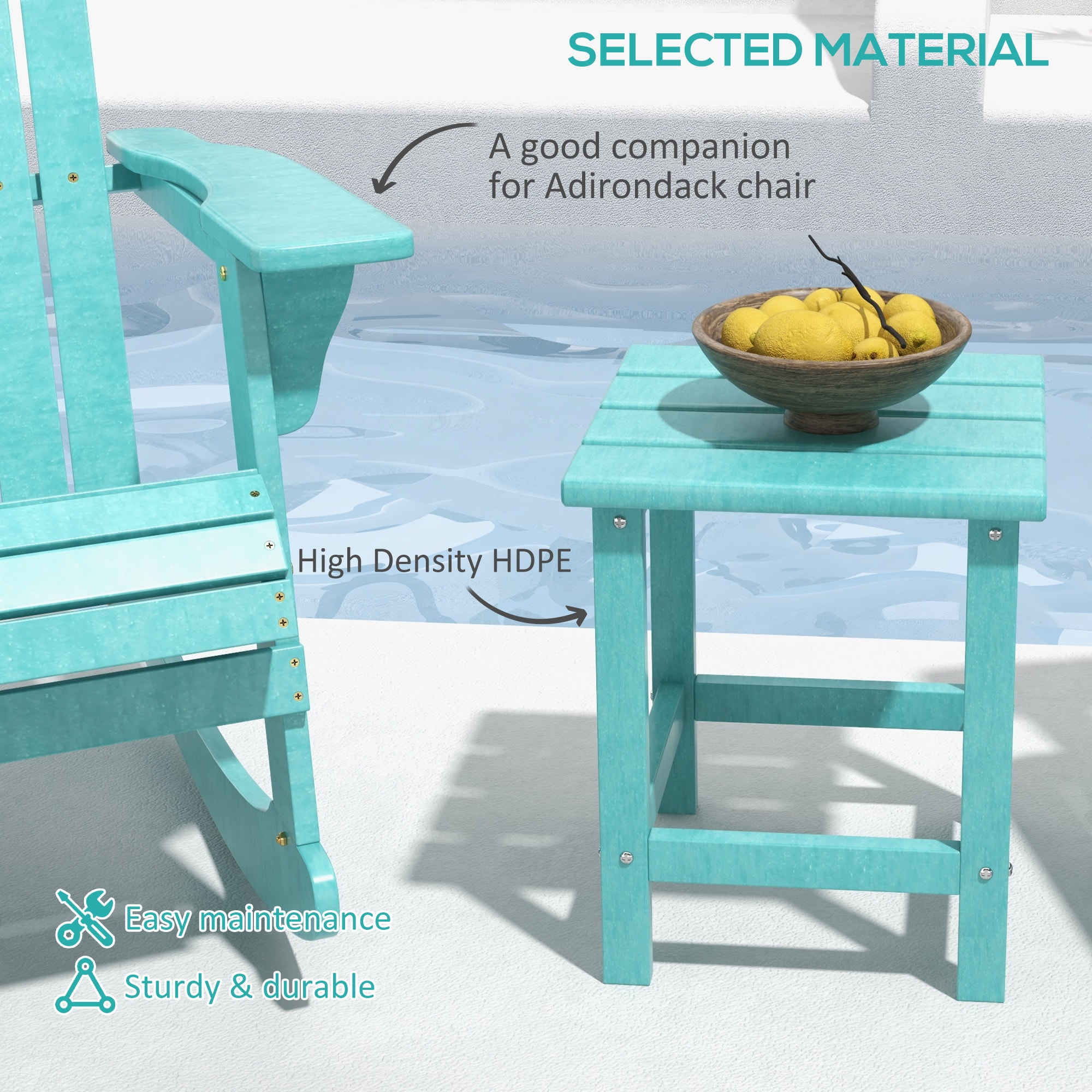 Outsunny 84B-674V00GN Patio-Tables - View #4