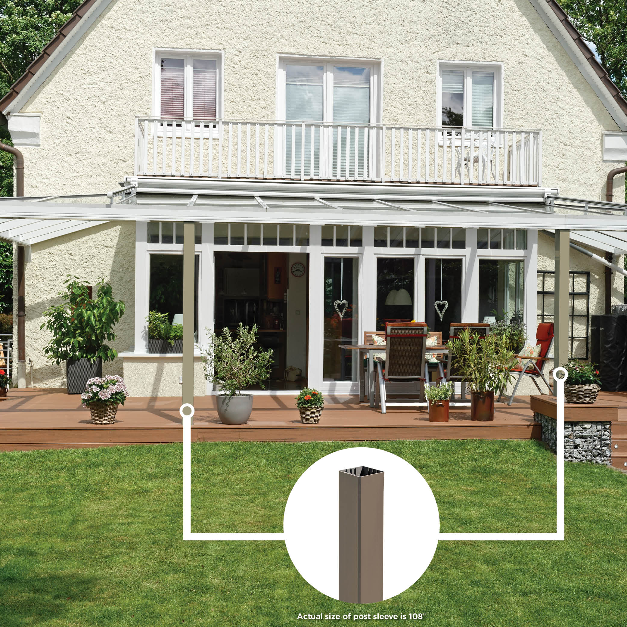 Trex 4.45-in x 4.45-in x 9-ft Composite Deck Post Sleeve