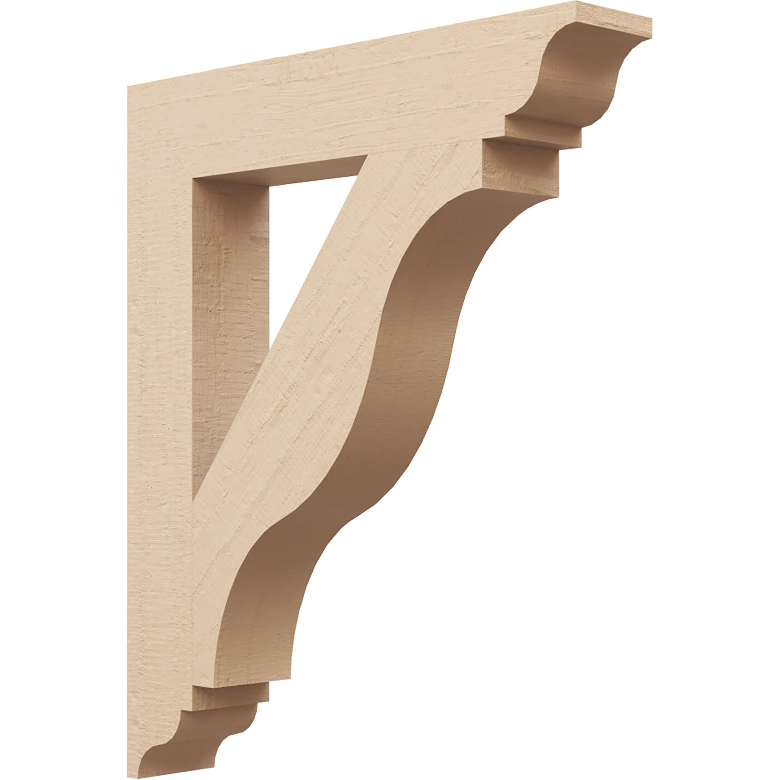 Ekena Millwork 2116744 Funston Rough Cedar Woodgrain TimberThane 3-1/2-in x 24-in x 20-in Brown Urethane Standard bracket