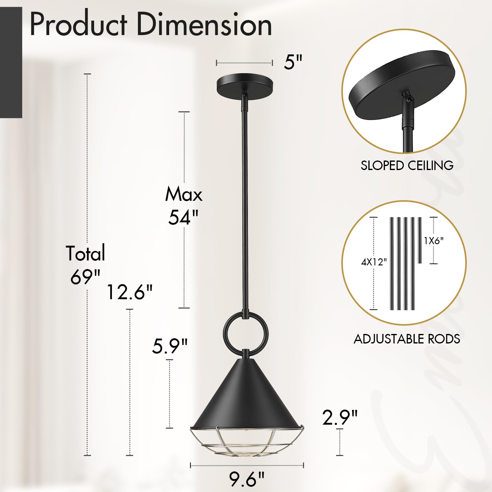 LTMATE LSYSE278MIL BK Pendant-Lights - View #2