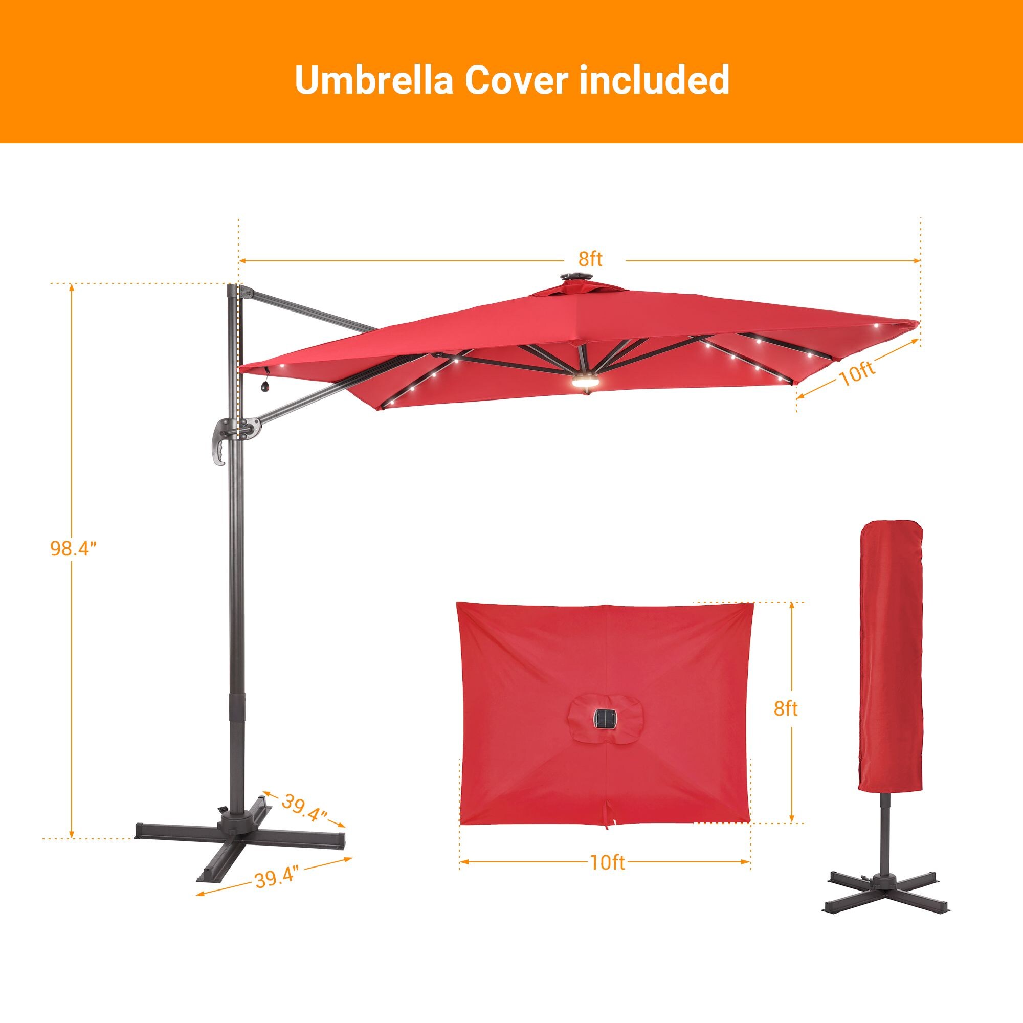 Sonkuki SD-MN108RD-LED Umbrellas-2 - View #2