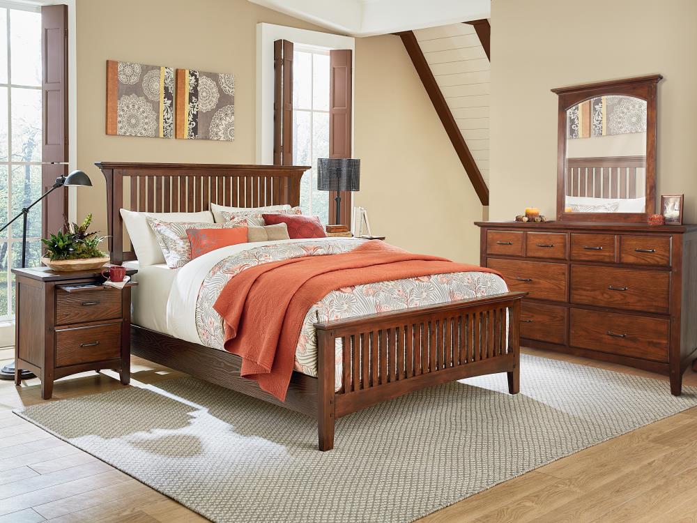 Osp Home Furnishings Modern Mission, Oak Bedroom Sets King Size Beds
