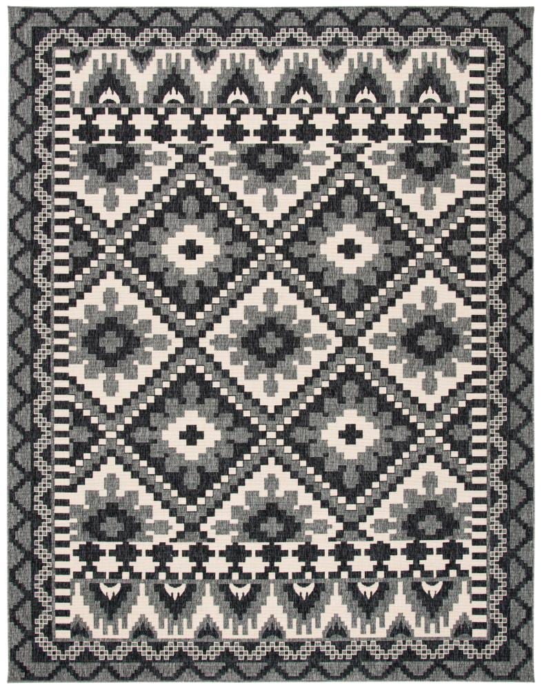 Safavieh VER096-3435-810 Veranda Vitaline 8 x 10 (ft) Loomed Synthetic Gray/Beige Rectangular Indoor/Outdoor Abstract Bohemian/Eclectic Area rug