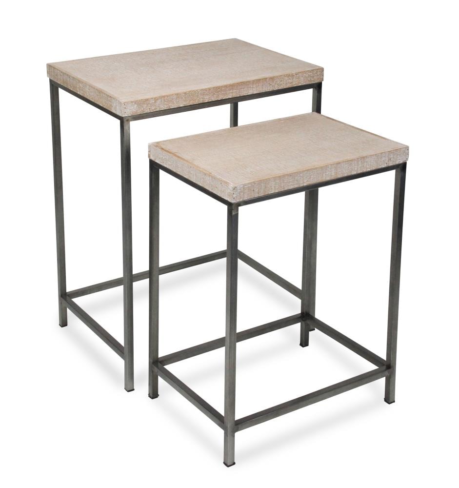 Cheung's 5364-2 Nesting Table 2-Piece Farmhouse Wood Fir Accent Table Set
