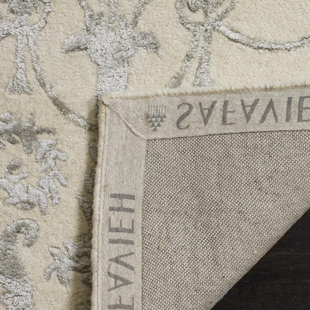 Hand-tufted Elegance Round Gray Wool & Viscose Rug - 59"