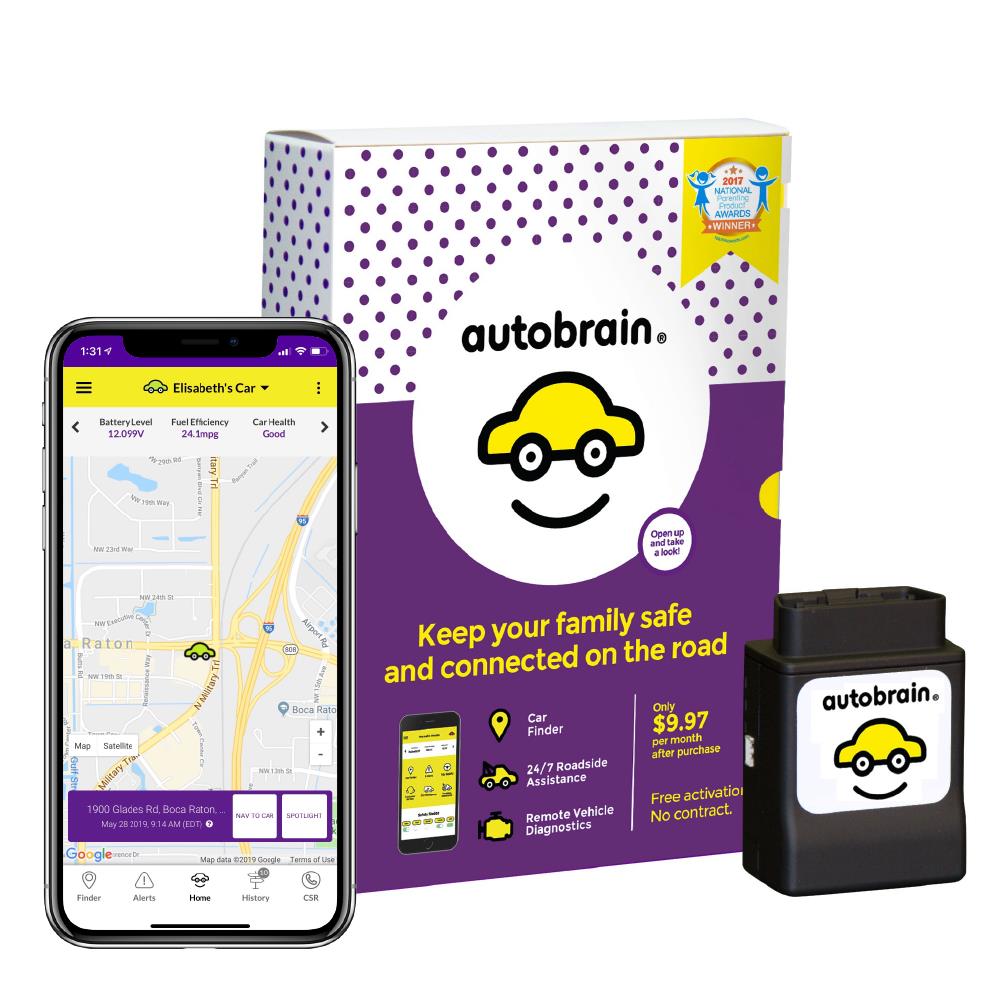 Autobrain Gps Vehicles, Cars, Trucks, Obd2 Real Time Location Tracking Device, Senior, Teen and Fleet Driver Monitoring Speed and Curfew Alerts, Roadside Assistance in the Smart Bundles department