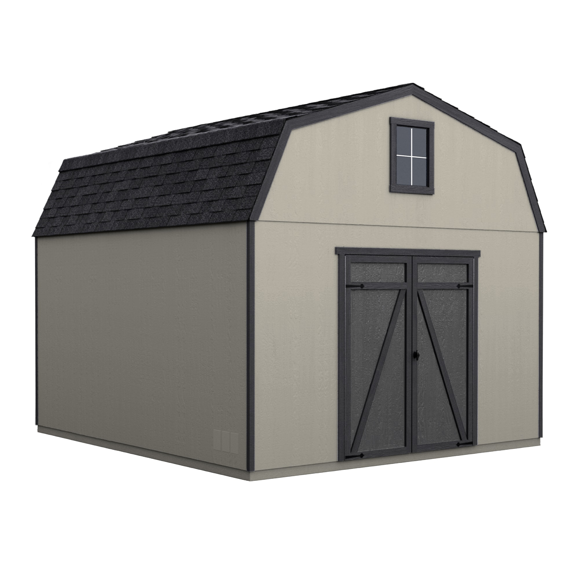 Heartland 192500 Estate 12-ft x 16-ft Gambrel Style Wood Outdoor Storage Shed with 1 Windows 1 Doors