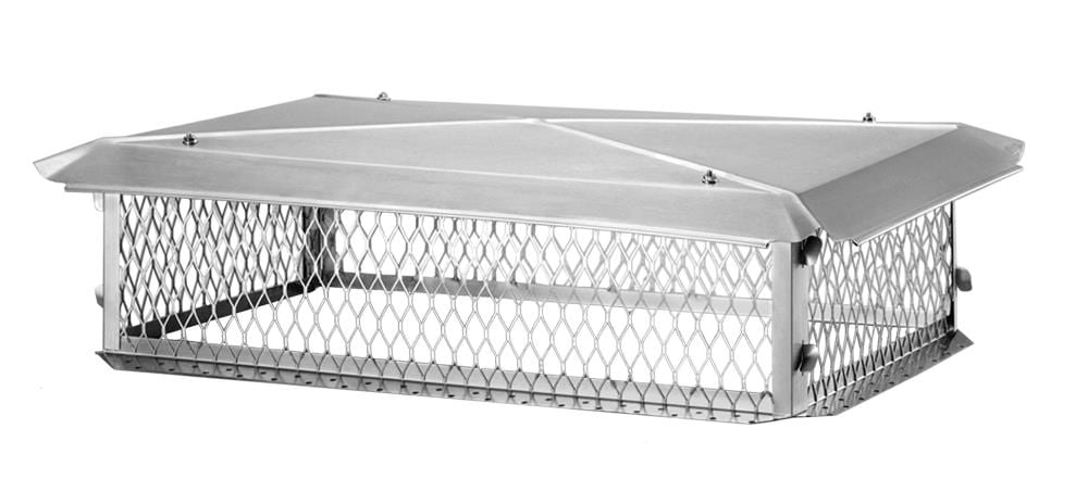 Shelter BT1735K-14W 17-in W x 35-in L Stainless Steel Rectangular Chimney Cap