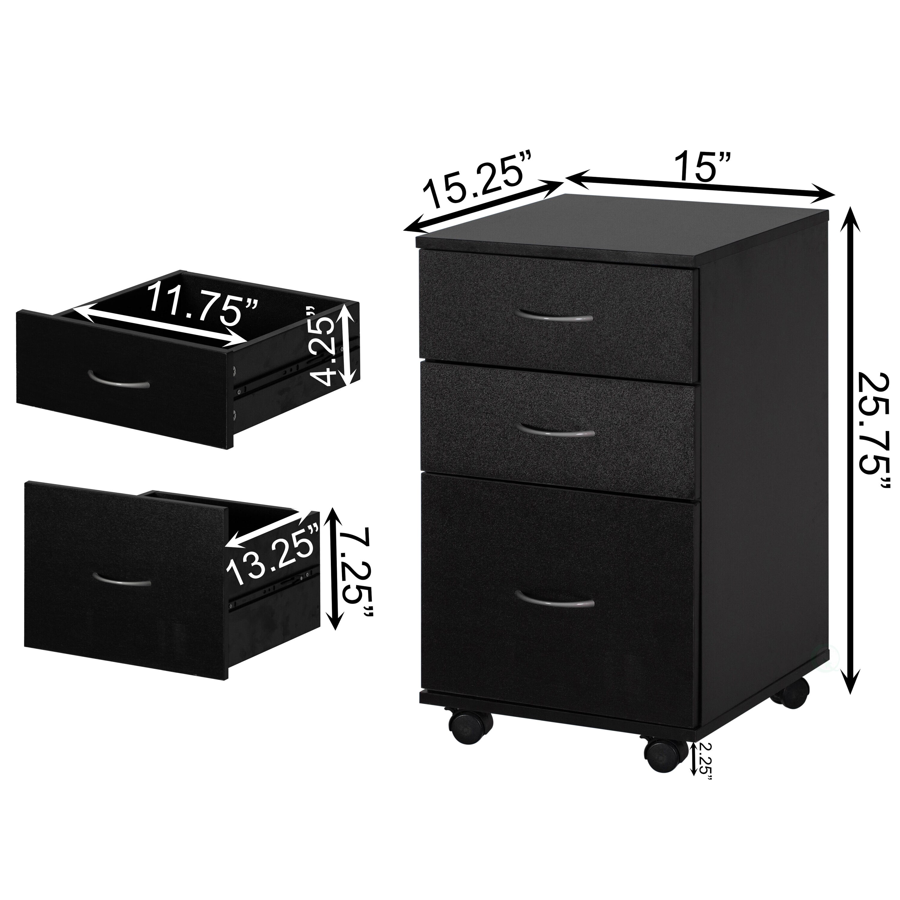 Basicwise QI003678.BK Filing-Cabinets - View #4