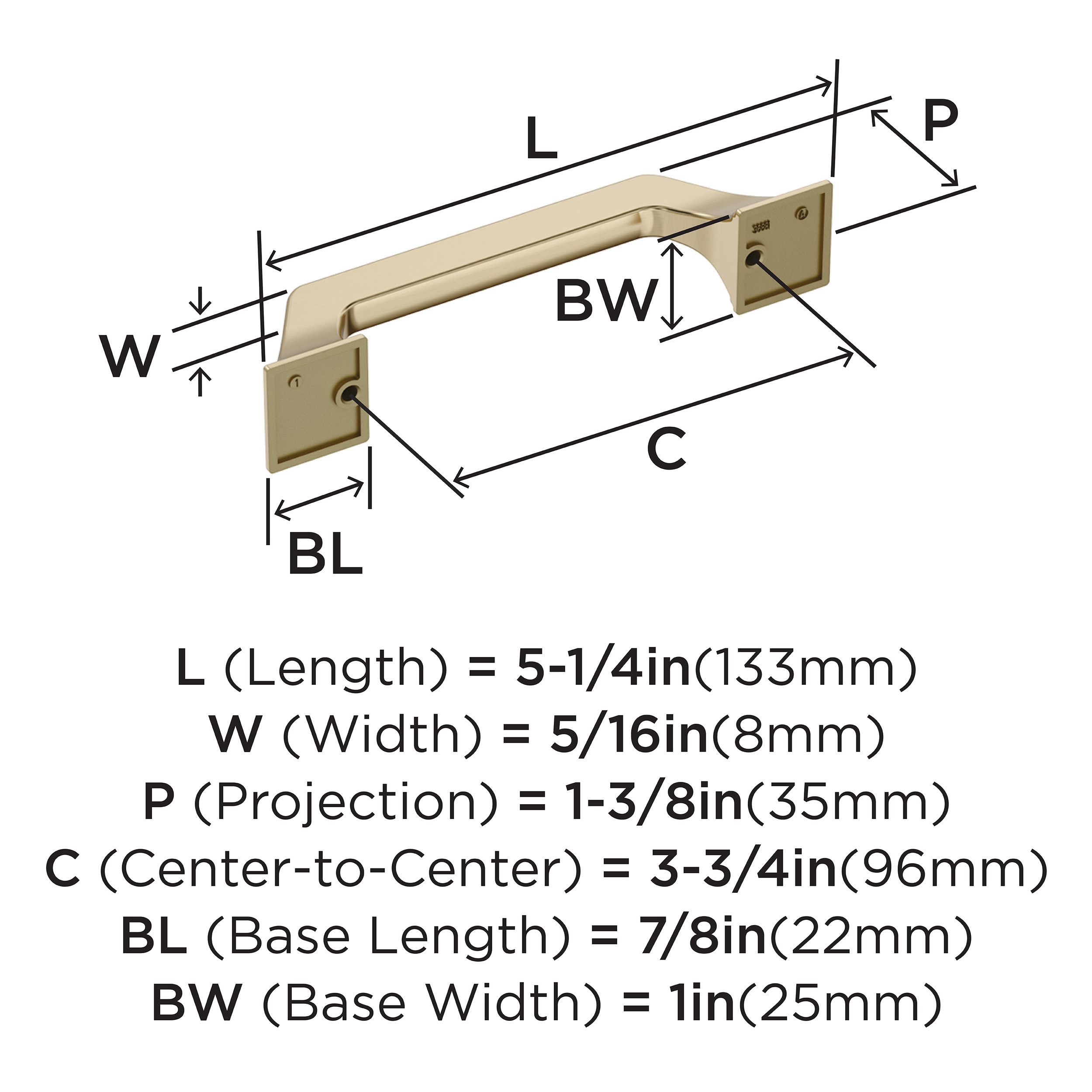 Amerock BP36881BBZ Cabinet-Pulls - View #4