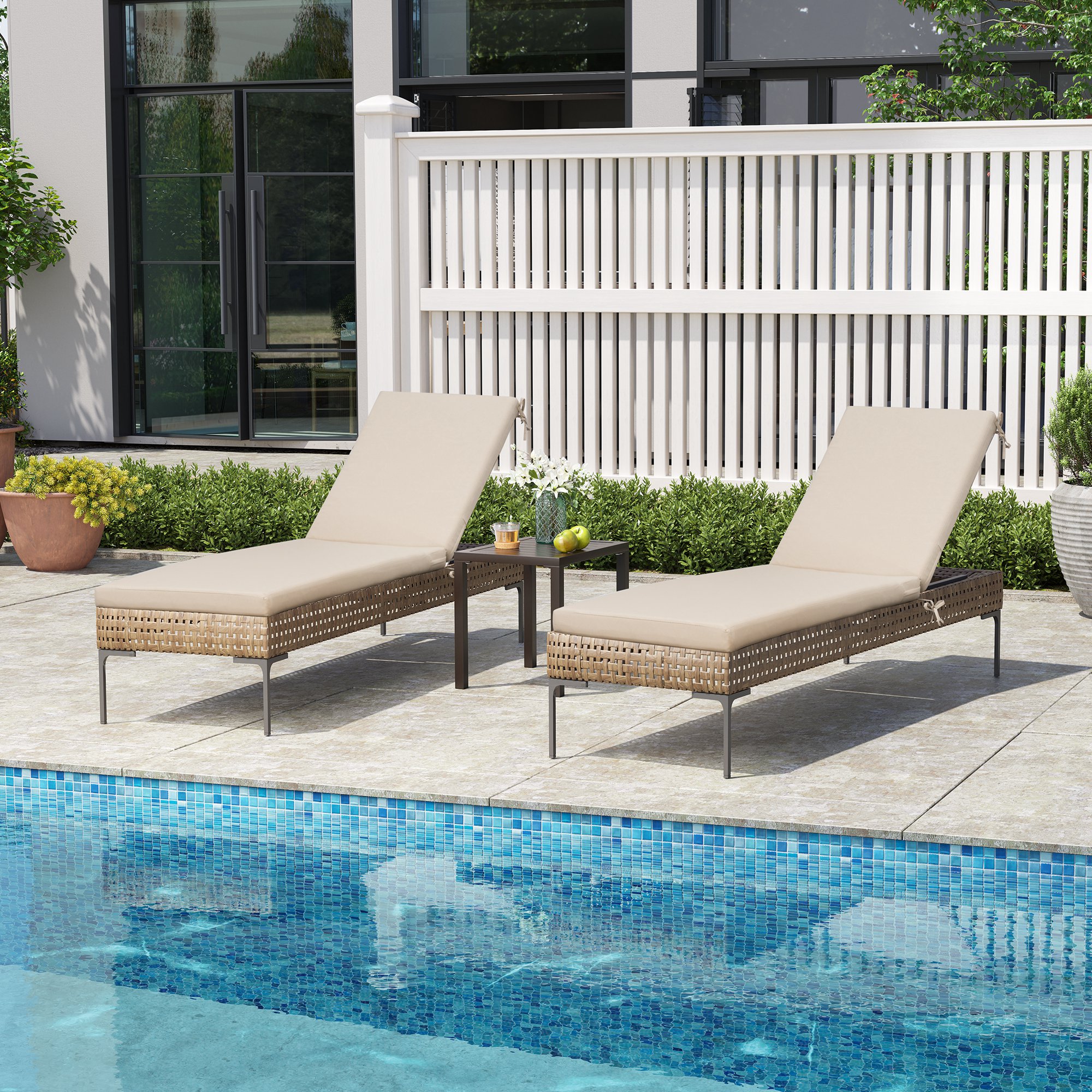 CloudFly CL-CU001BEI80-2 Patio-Furniture-Cushions - View #8