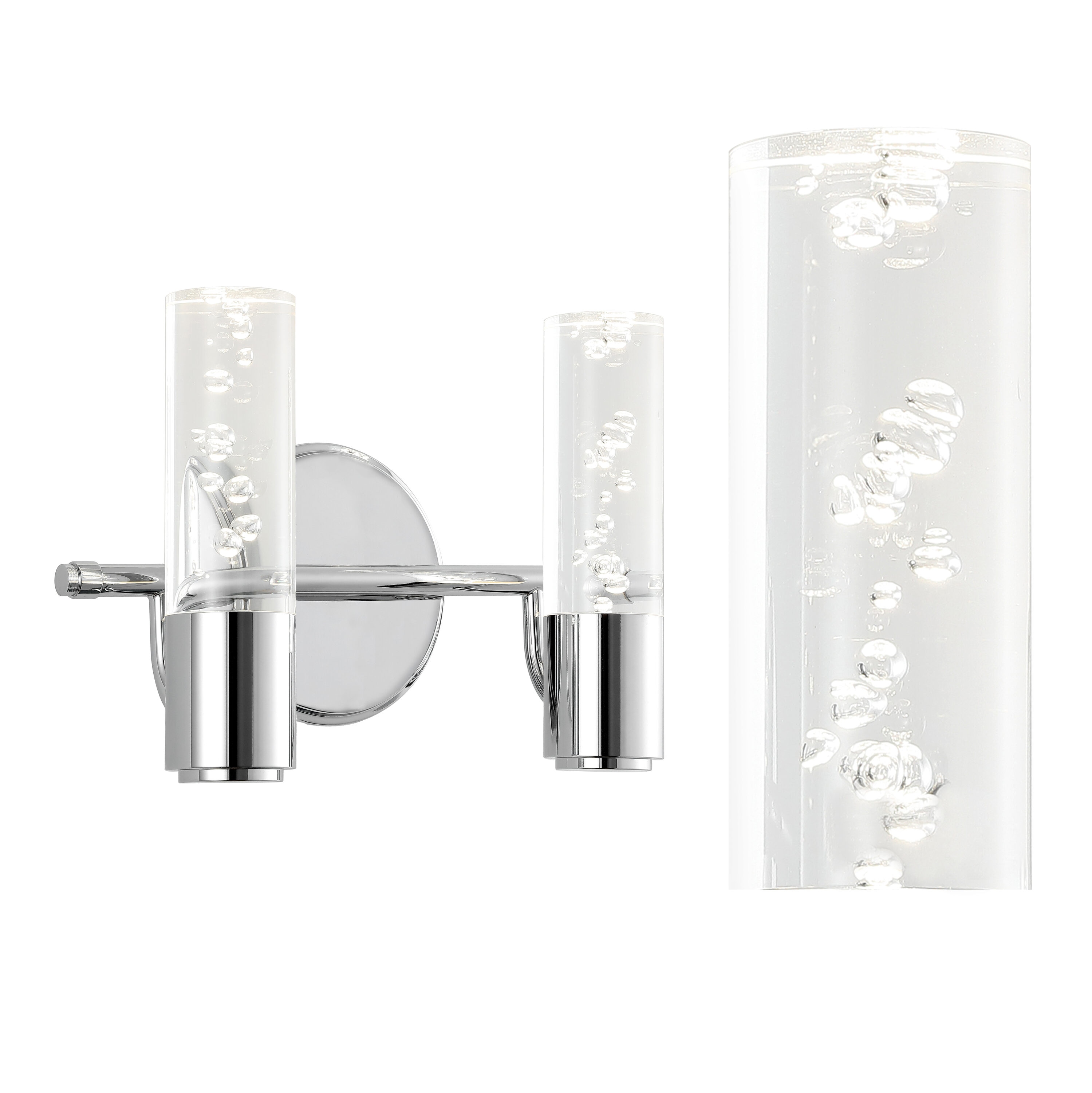 Bolha 10.75" Chrome Minimalist Bubble LED Vanity Light