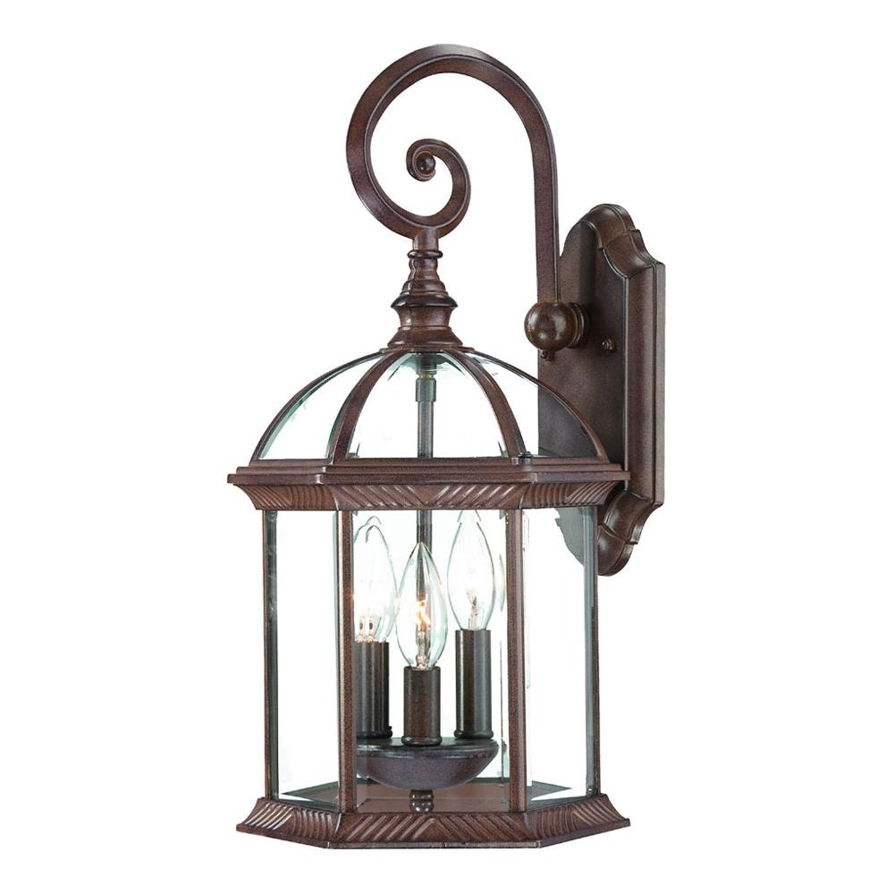 Acclaim Lighting 5273BW Dover 3 -Light 19.0-in H Brown Hardwired Outdoor Wall Light