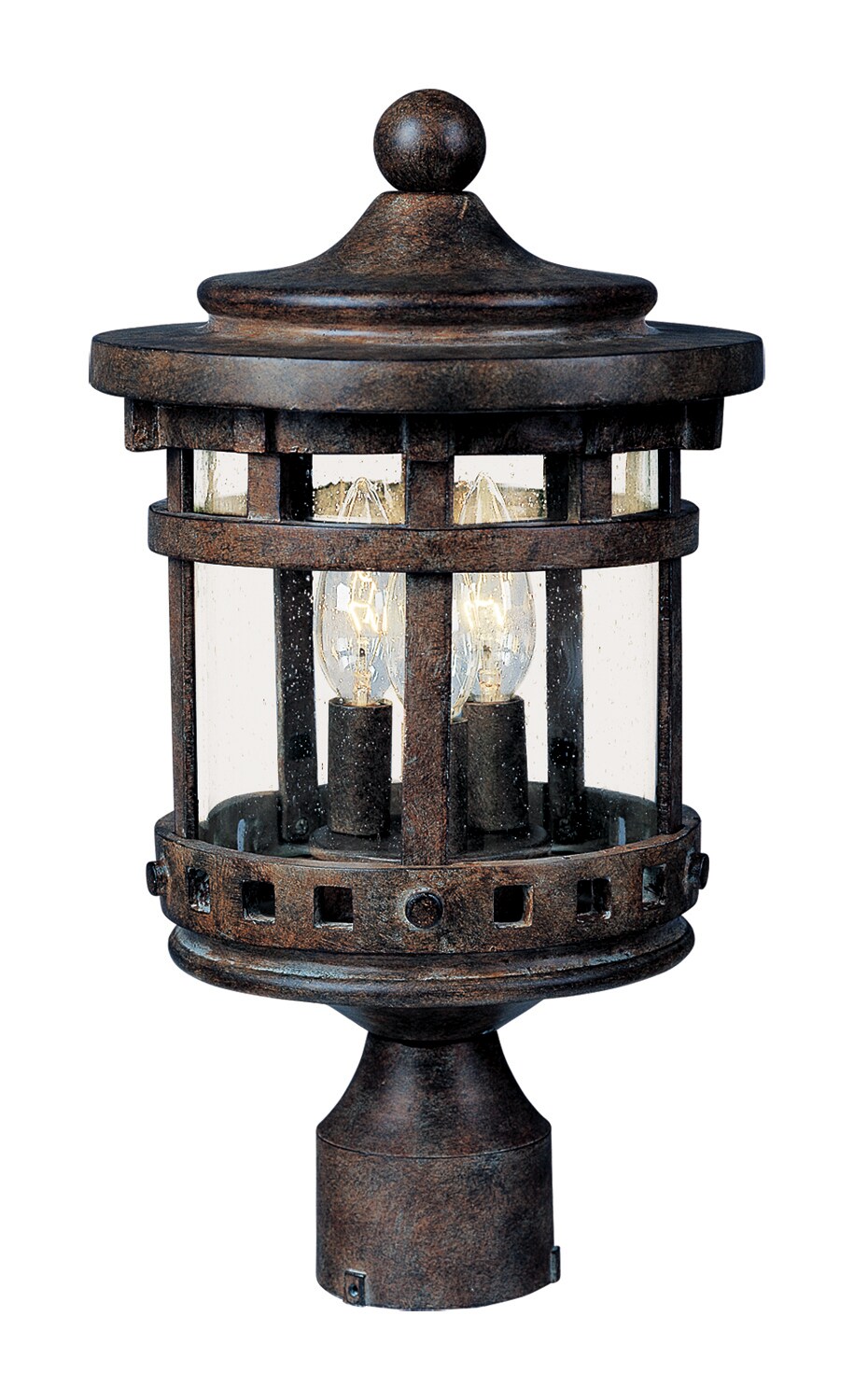 Maxim Lighting 3137CDSE Santa Barbara DC 18.5-in Sienna Rustic Outdoor Post Light