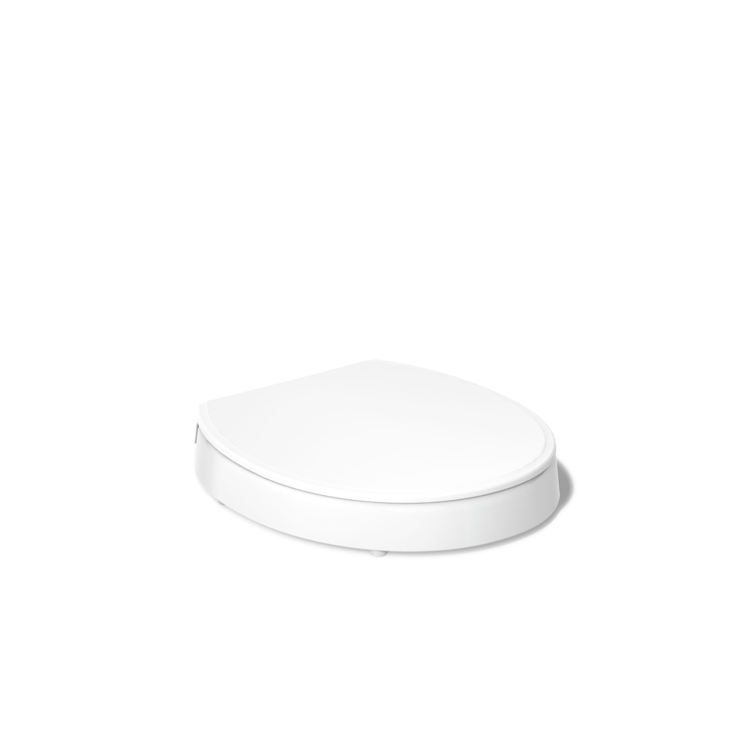 KOHLER Figure Elevated Plastic White Round Soft Close Toilet Seat
