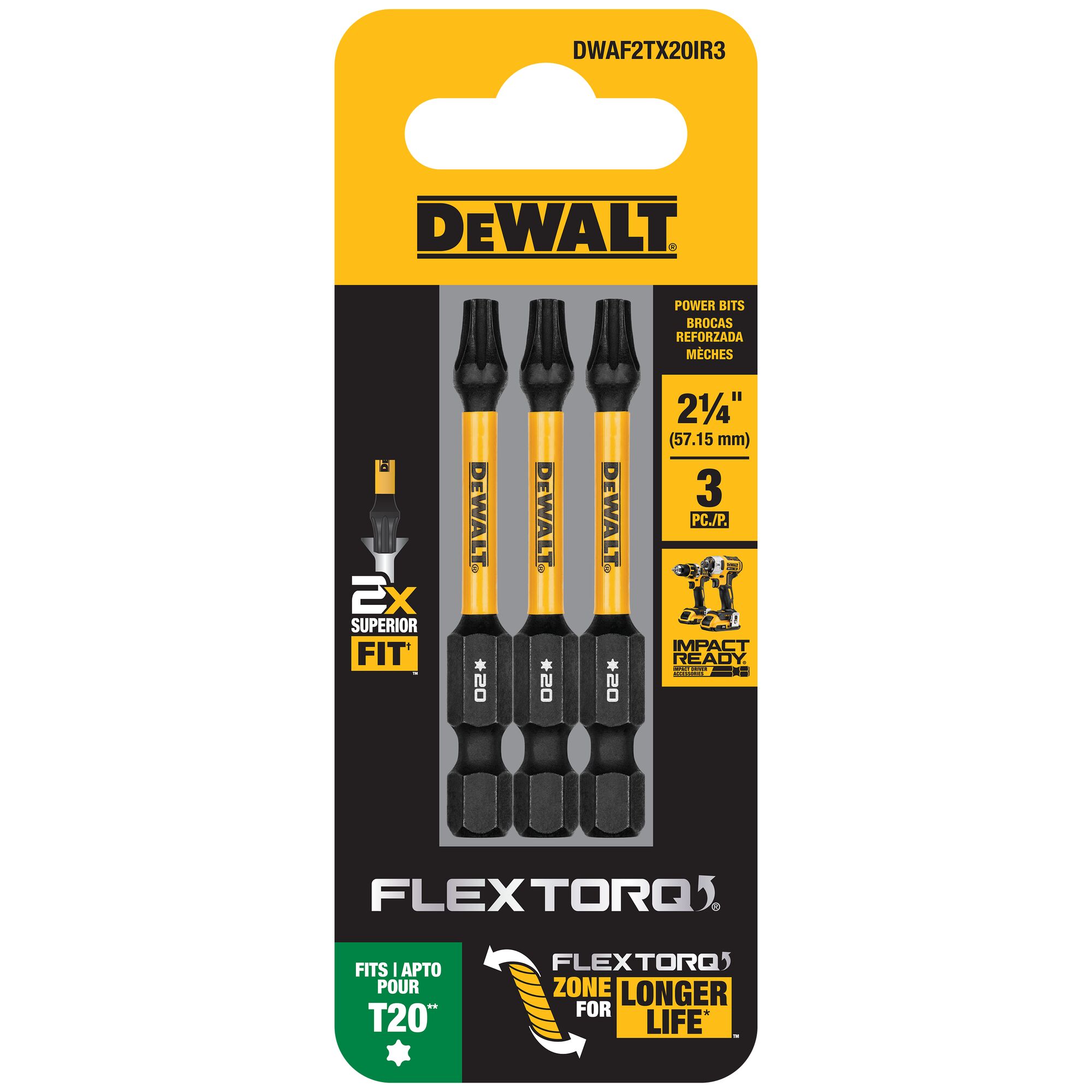 DEWALT DWAF2TX20IR3 Impact-Screwdriving-Bits - View #6
