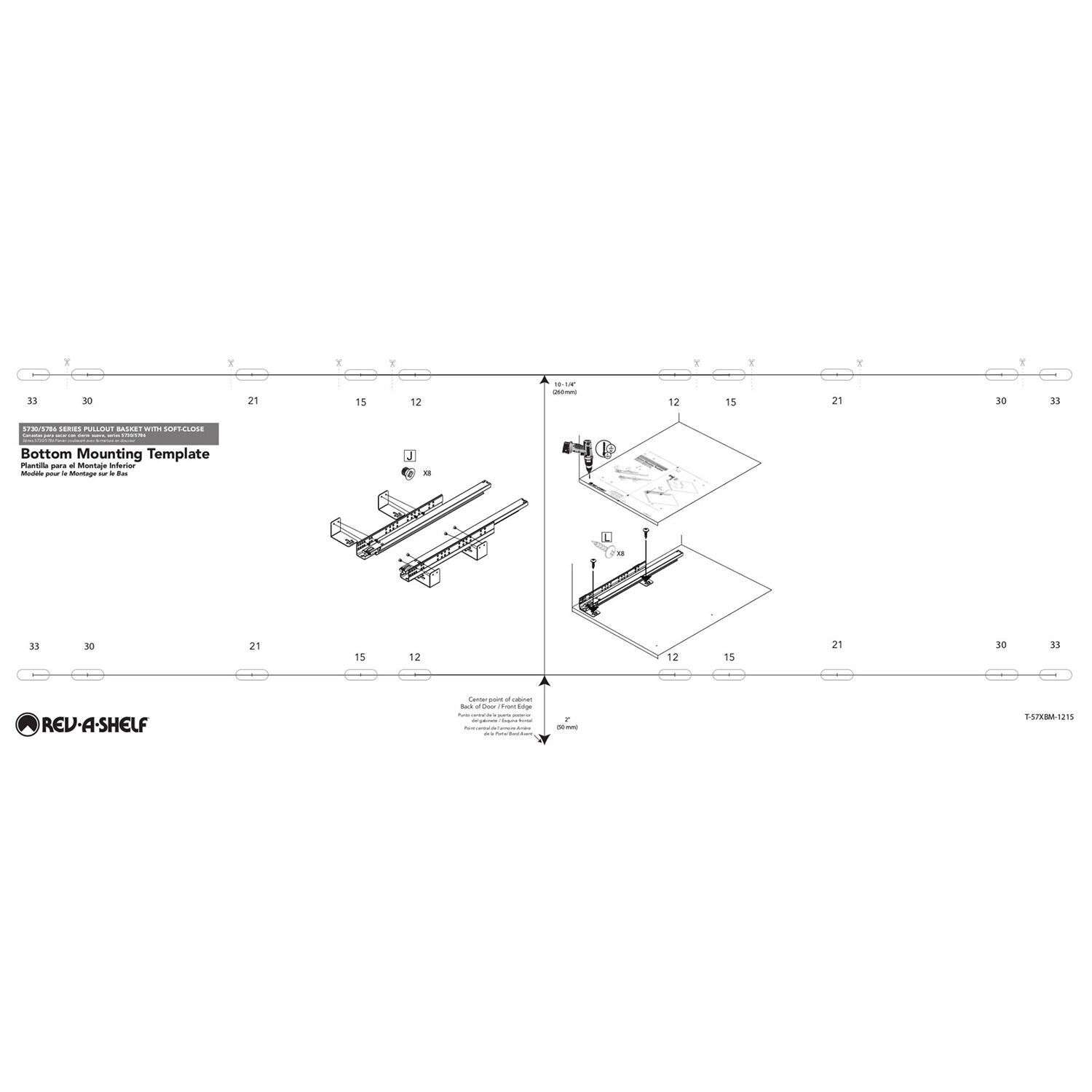 U-Shaped Undersink Pull-Out w/Soft Close, 5786-33CR