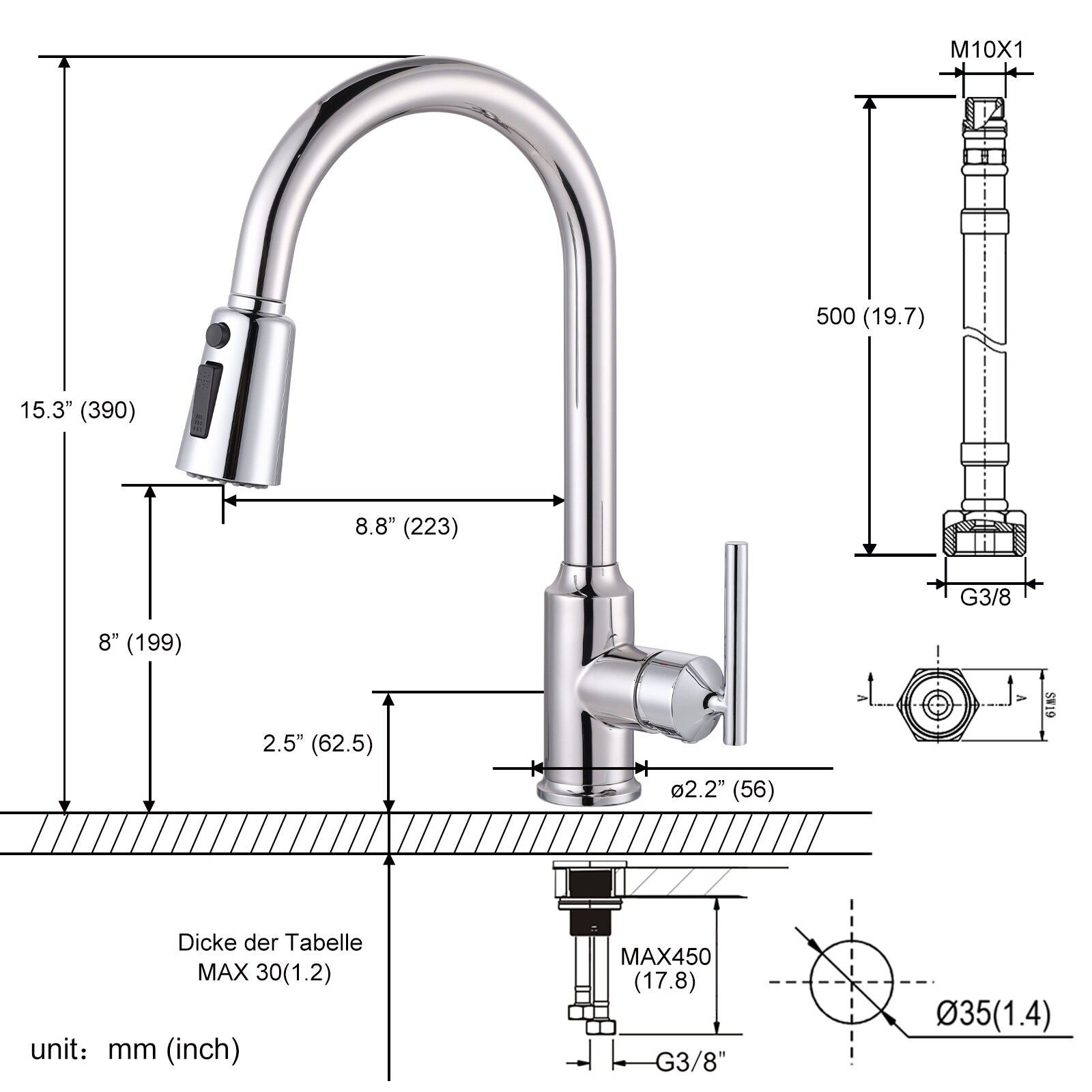 WOWOW 2312701C-LW Kitchen-Faucets - View #6