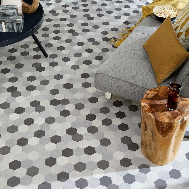 Mohawk 6-ft W Cut-to-Length Starry Night Tile Decorative Low-Gloss Finish Sheet Vinyl Mohawk 6-ft W Cut-to-Length Starry Night Tile Decorative Low-Gloss Finish Sheet Vinyl