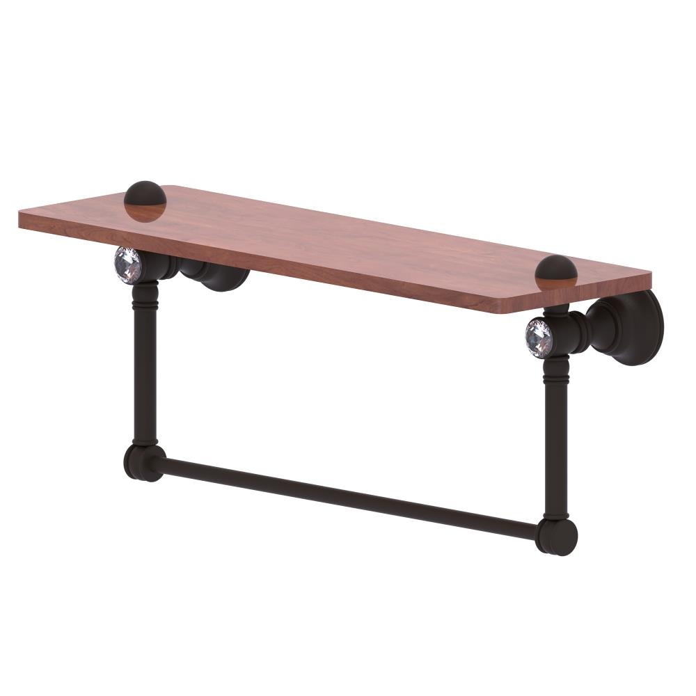 Allied Brass CC-1-16-TB-IRW-ORB Carolina Crystal Oil Rubbed Bronze Wall mount Bathroom Shelf ( 16-in x 7-in x 5-in )