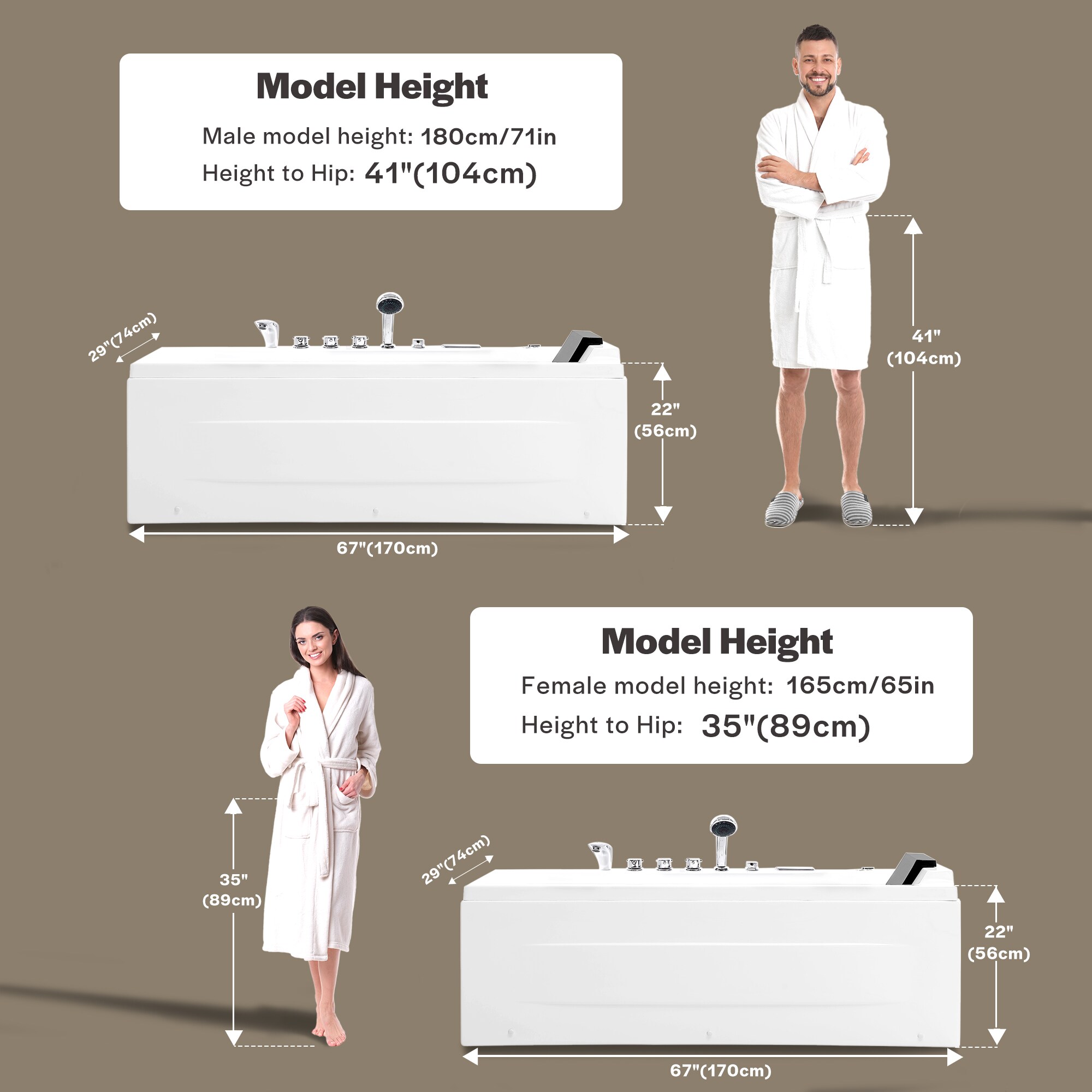 Empava EL-67JT351LED bathtubs - View #3