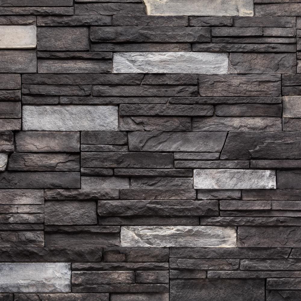 Versetta Stone Ledgestone 4-sq ft Graphite Manufactured Stone Veneer at ...