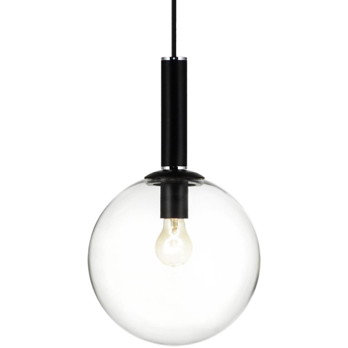 Matteo Lighting C75311BKCL Stellar 1 Light 988 inch Black Pendant Ceiling Light in Black and Clear #C75311BKCL