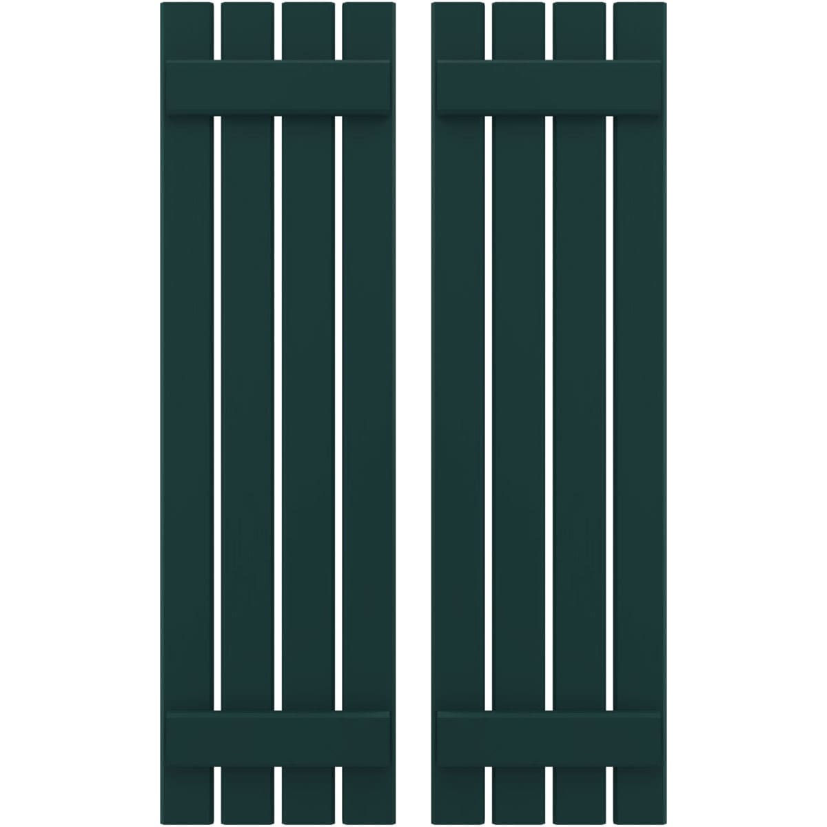 Ekena Millwork ARW101SB415X32FGH Americraft 15.5-in W x 32-in H Thermal Green Farmhouse Framed Wood Exterior Shutters (2-Pack)