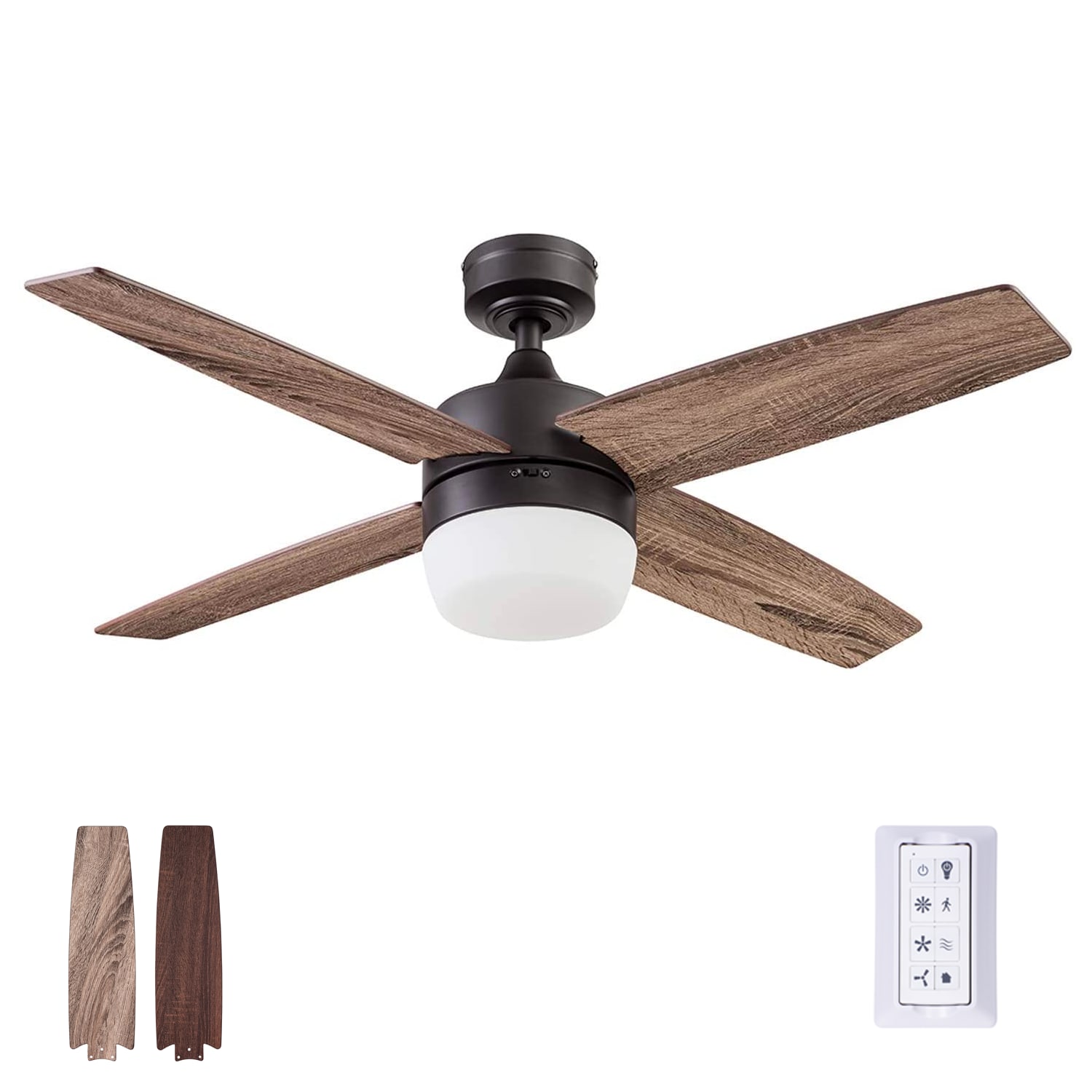 Prominence Home Atlas 44-in Bronze Indoor Ceiling Fan with Light