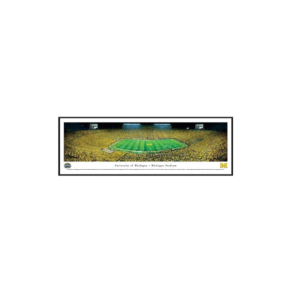 Blakeway Panoramas UMI5F Michigan Wolverines James Blakeway Black Metal Framed 13.75-in H x 40.25-in W Sports Paper Print