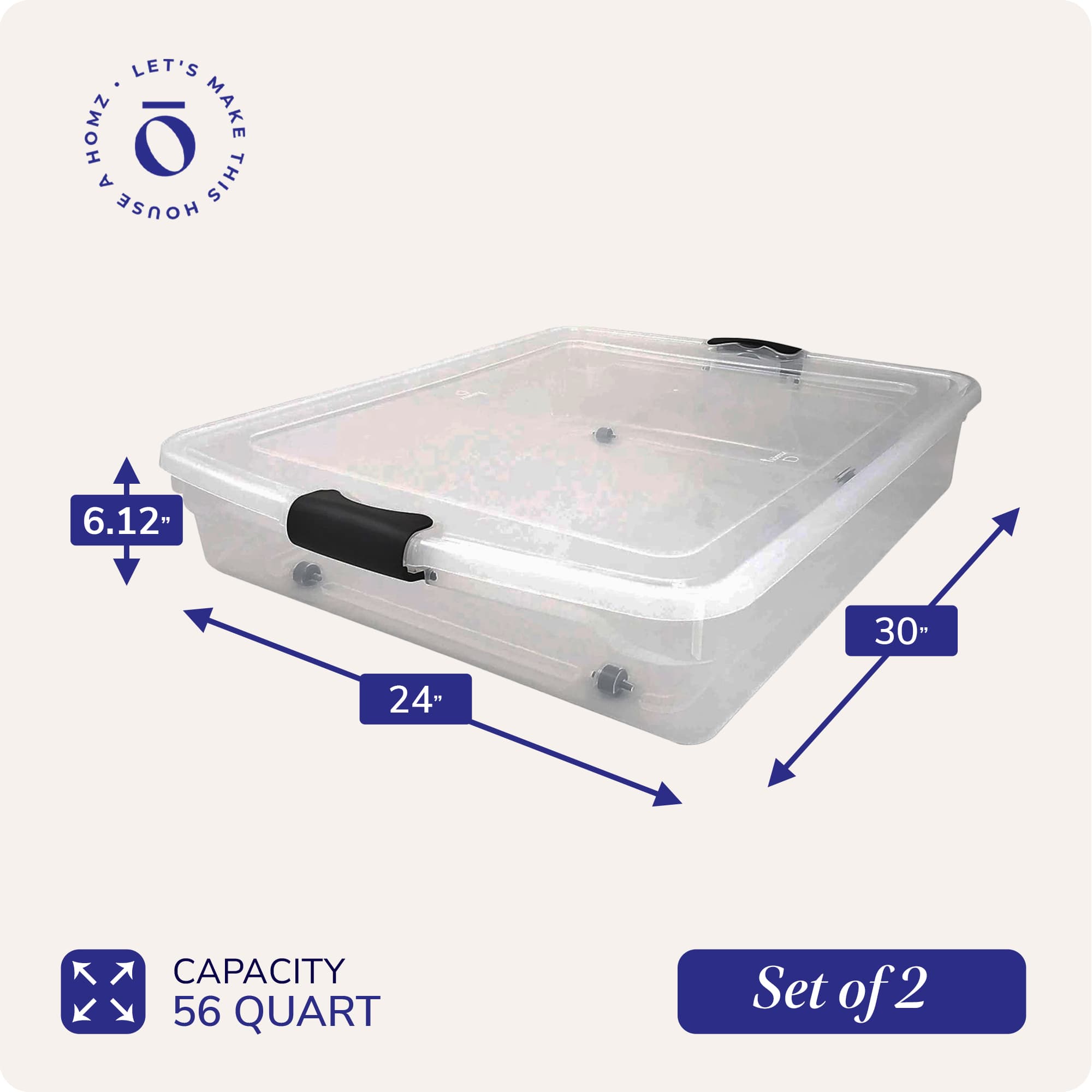 Homz Products 244754 Plastic-Storage-Totes - View #4