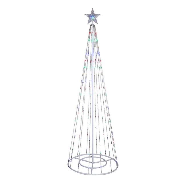 Alpine Corporation 86-ft Pre-lit Silver Artificial Christmas Tree with ...