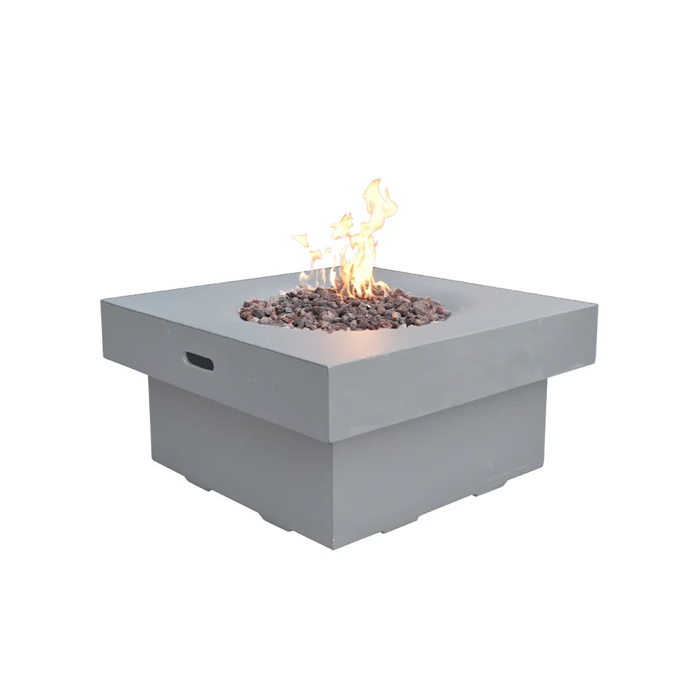 Modeno OFG141LG-LP-1 34-in W Light gray Concrete Square Liquid propane Fire pit table